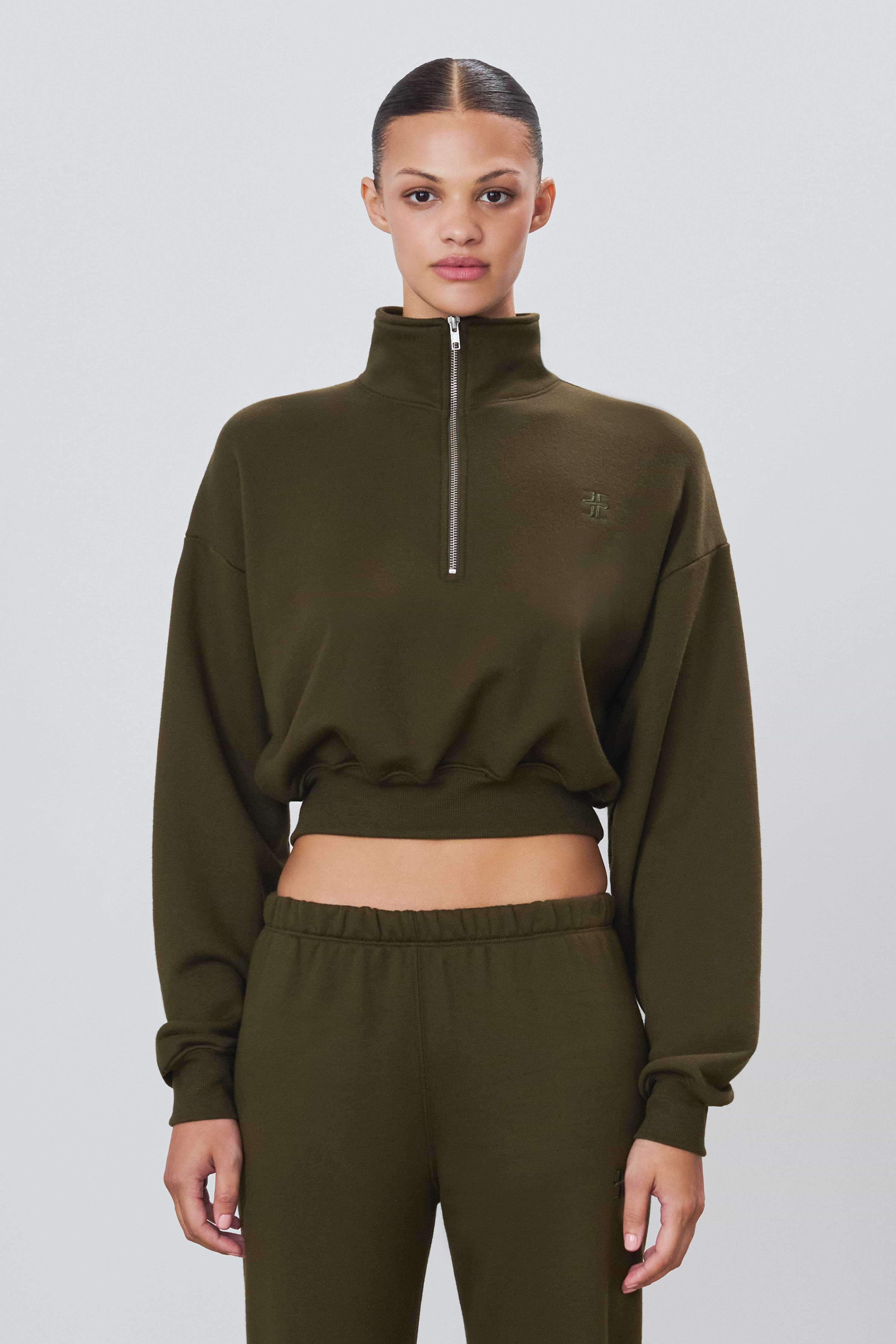 CROPPED HALF-ZIP SWEATSHIRT - ÉTERNE