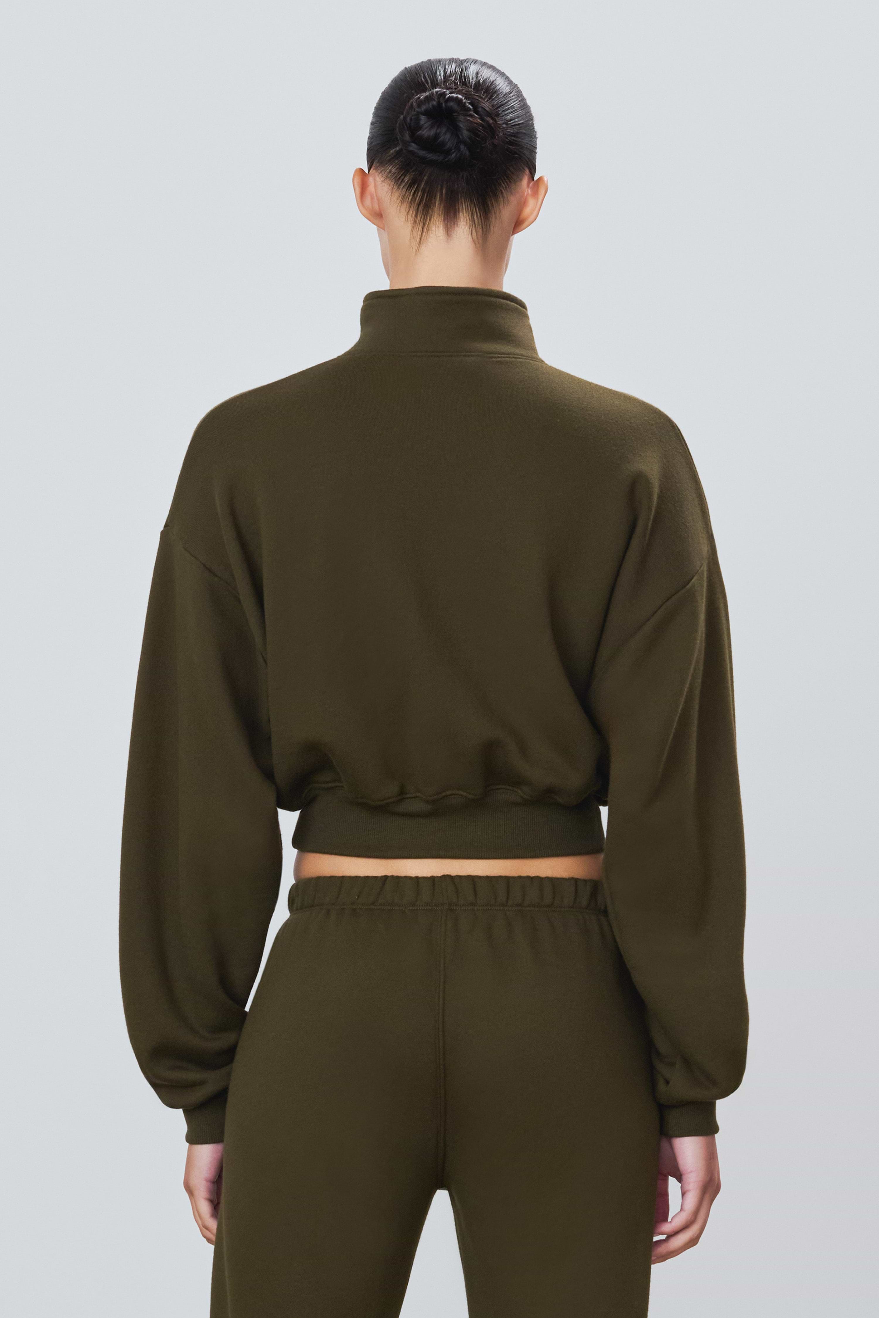 CROPPED HALF-ZIP SWEATSHIRT - ÉTERNE