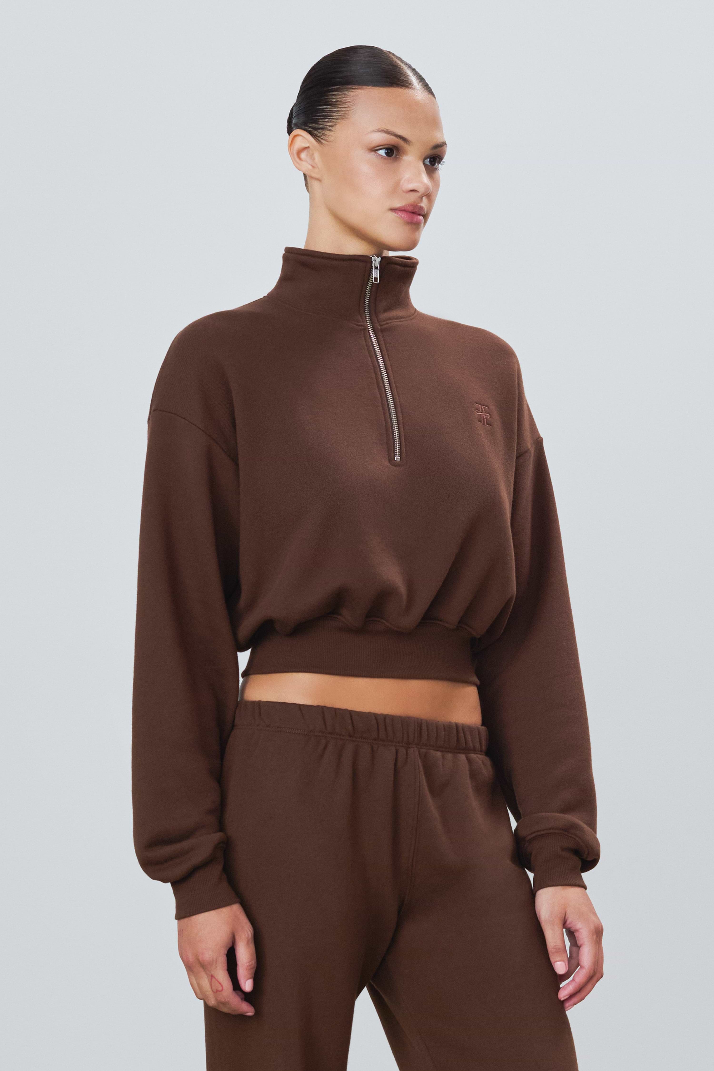 CROPPED HALF-ZIP SWEATSHIRT - ÉTERNE