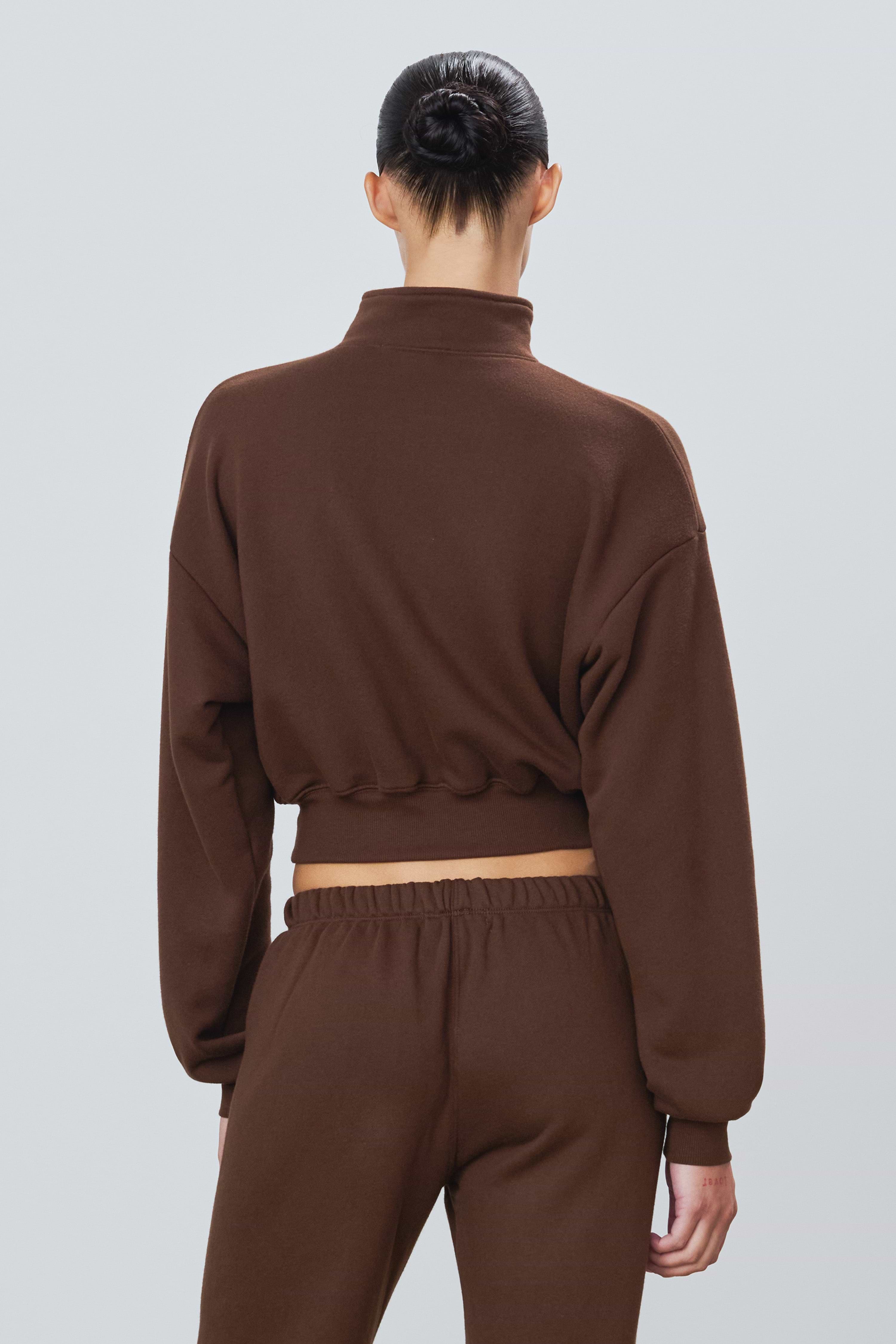 CROPPED HALF-ZIP SWEATSHIRT - ÉTERNE
