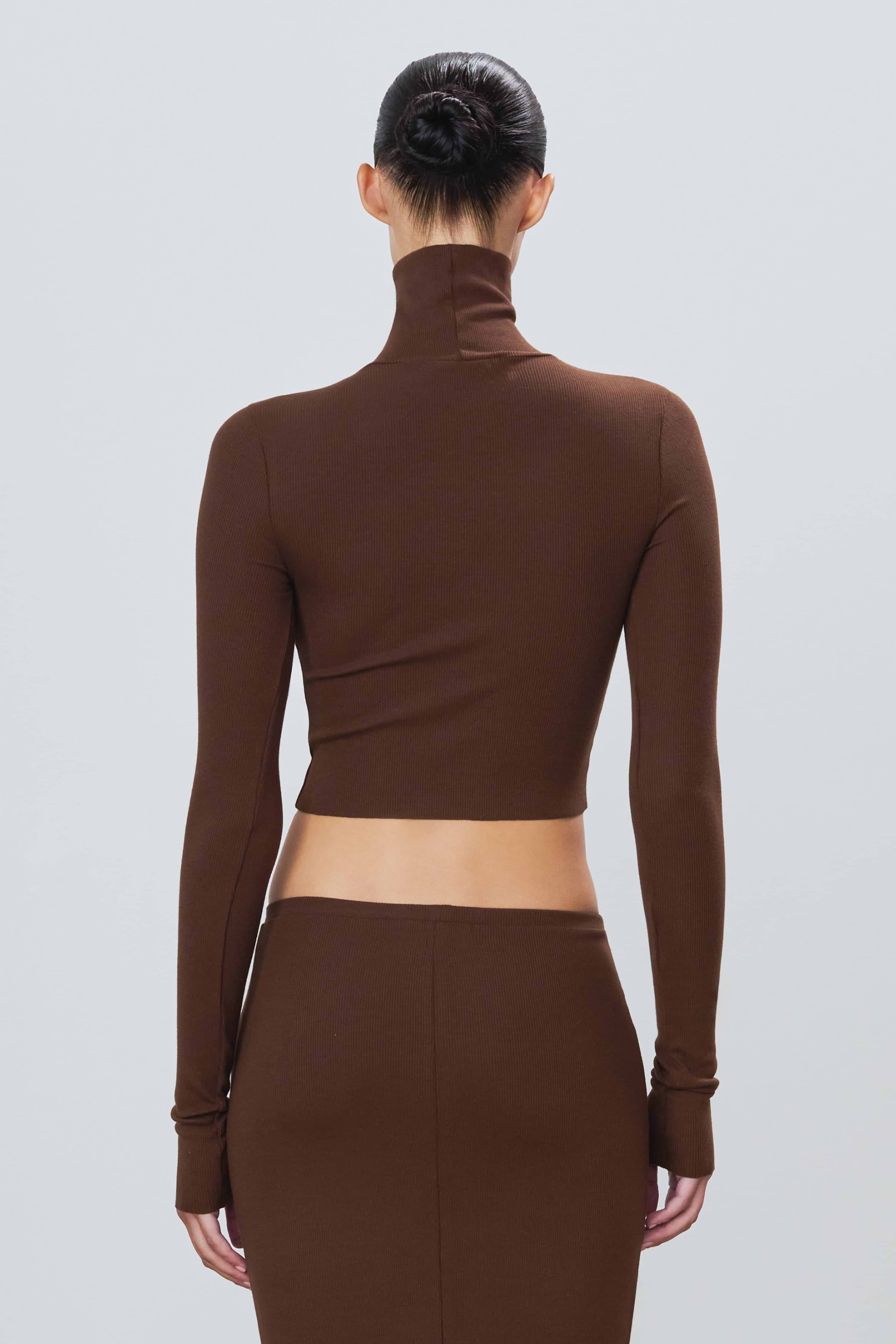 CROPPED FITTED TURTLENECK TOP - ÉTERNE