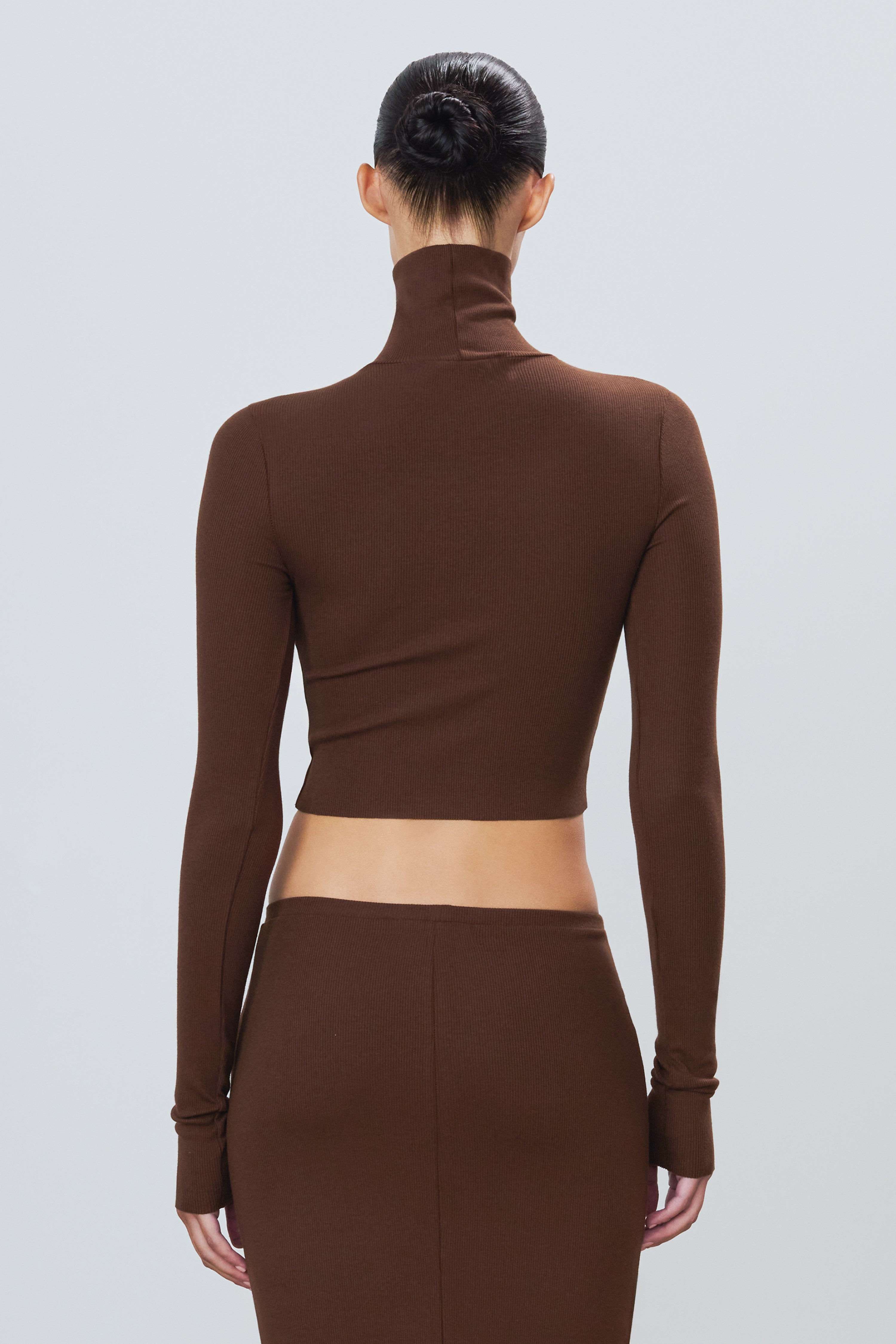 CROPPED FITTED TURTLENECK TOP - ÉTERNE