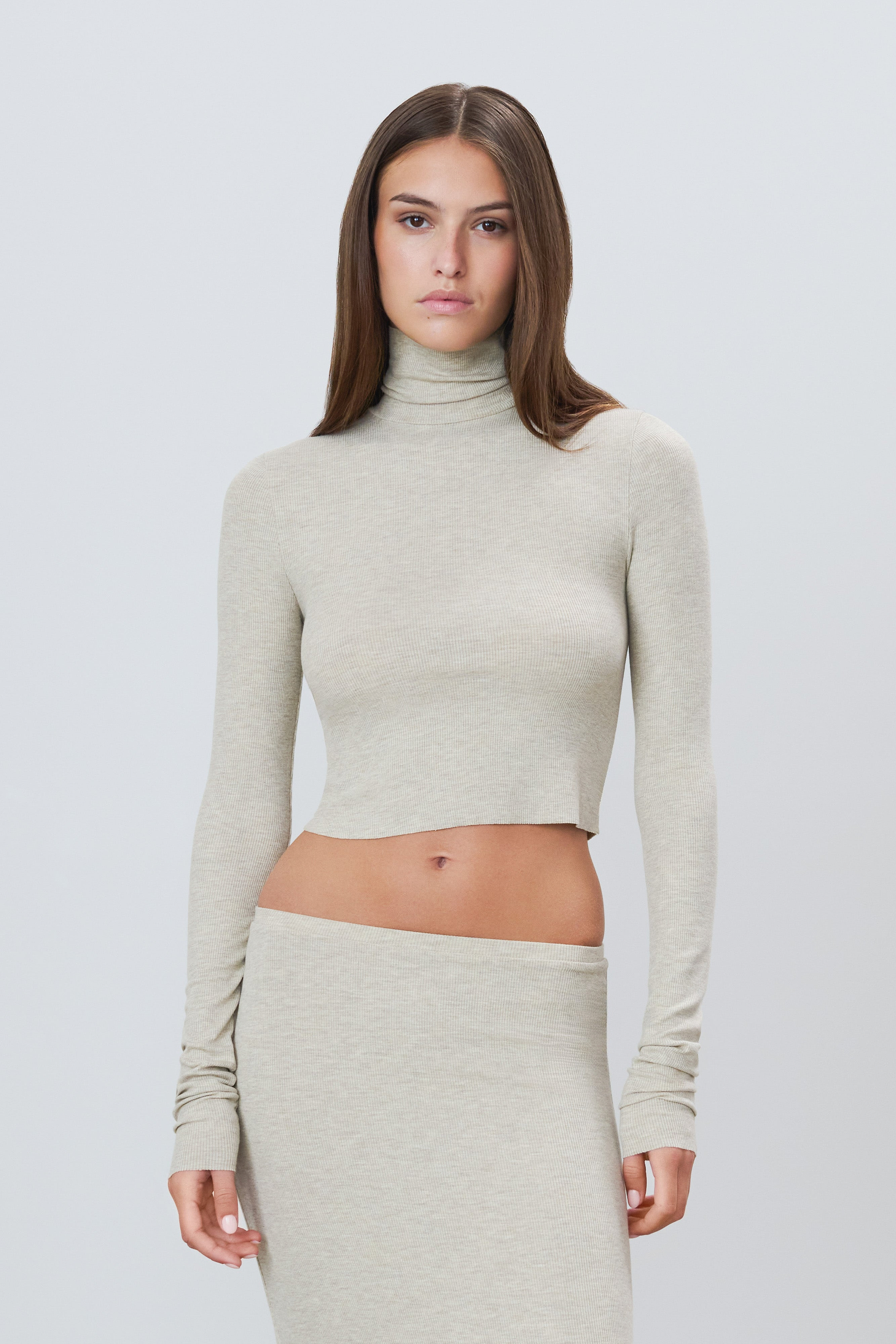CROPPED FITTED TURTLENECK TOP - ÉTERNE