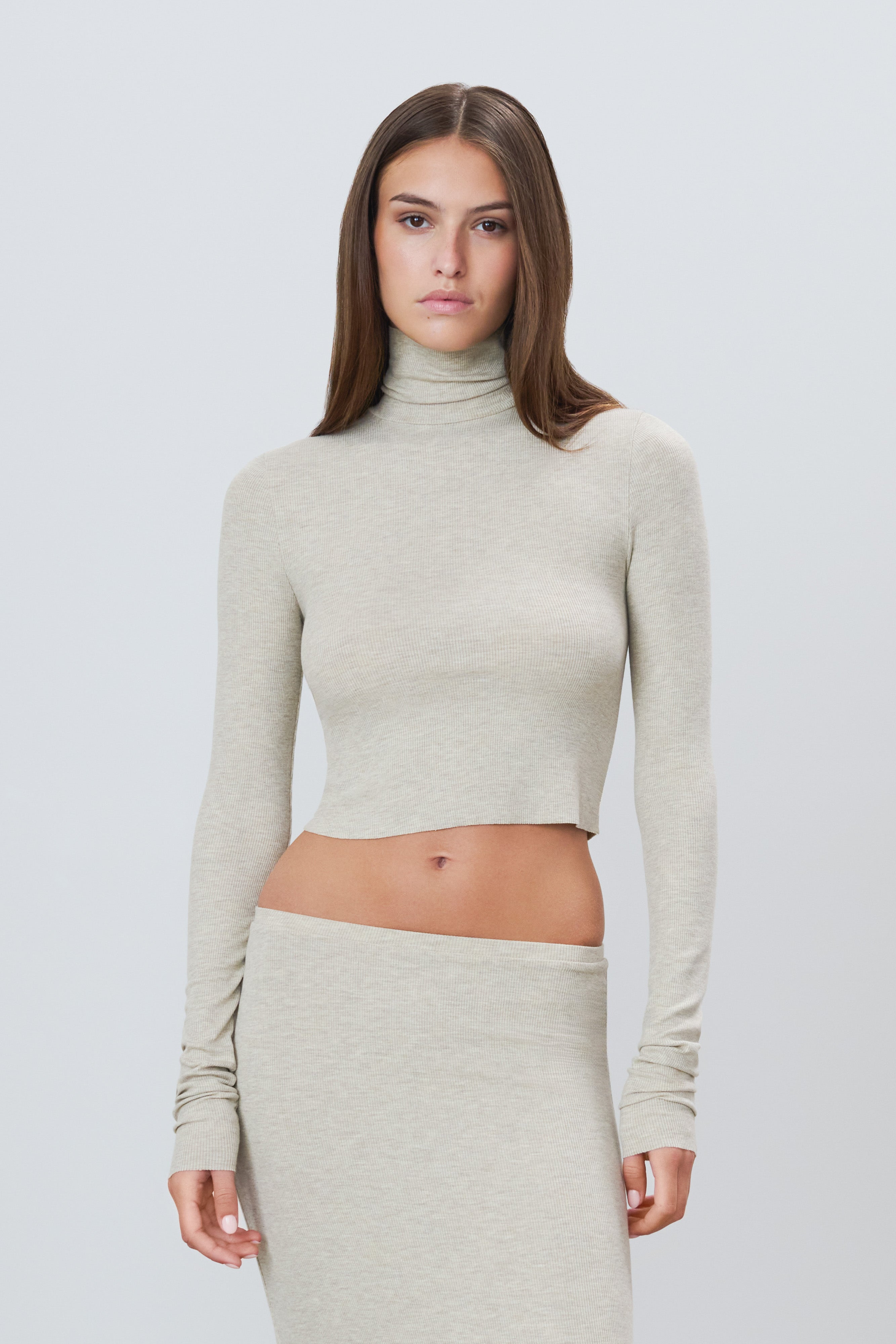 CROPPED FITTED TURTLENECK TOP - ÉTERNE