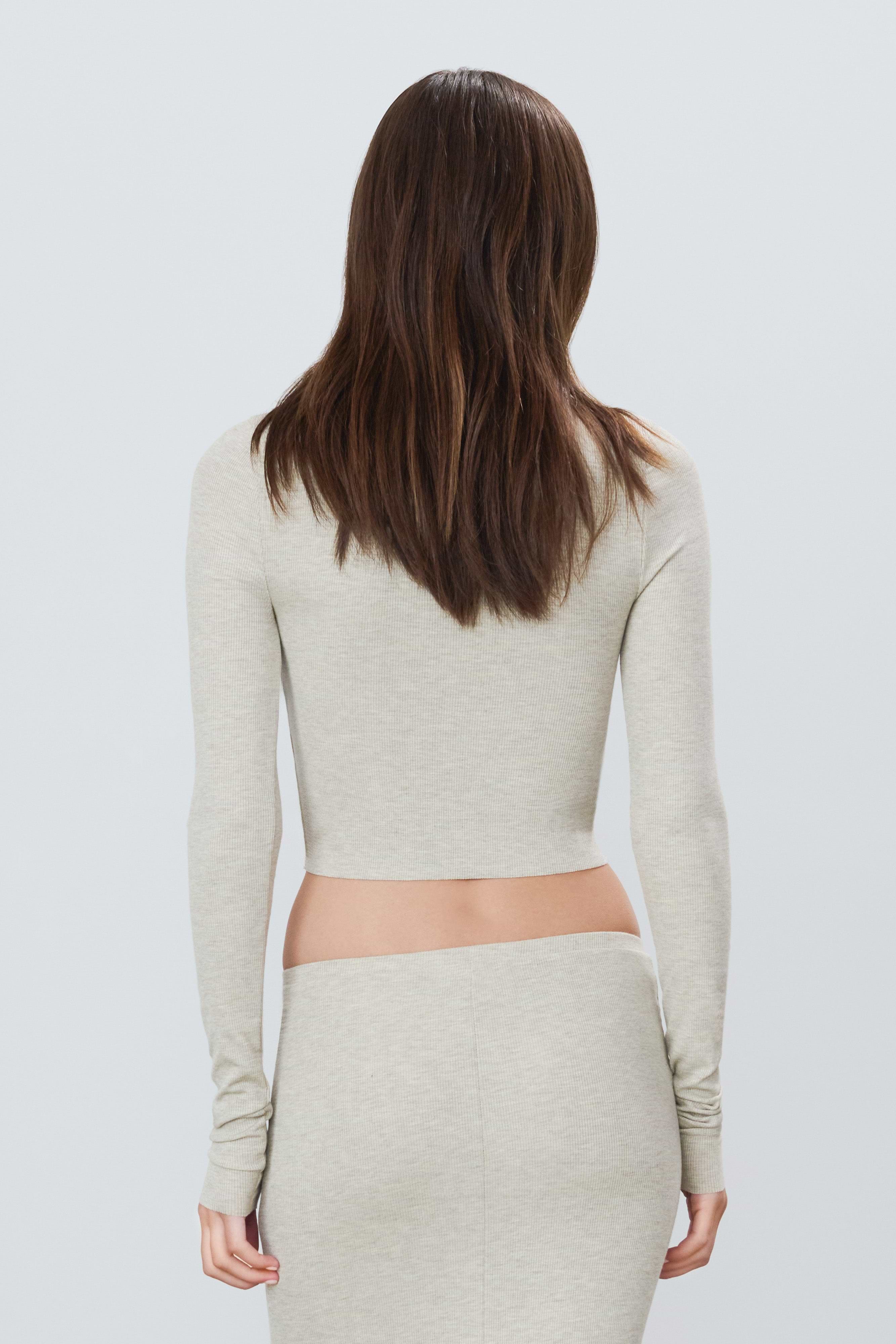 CROPPED FITTED TURTLENECK TOP - ÉTERNE