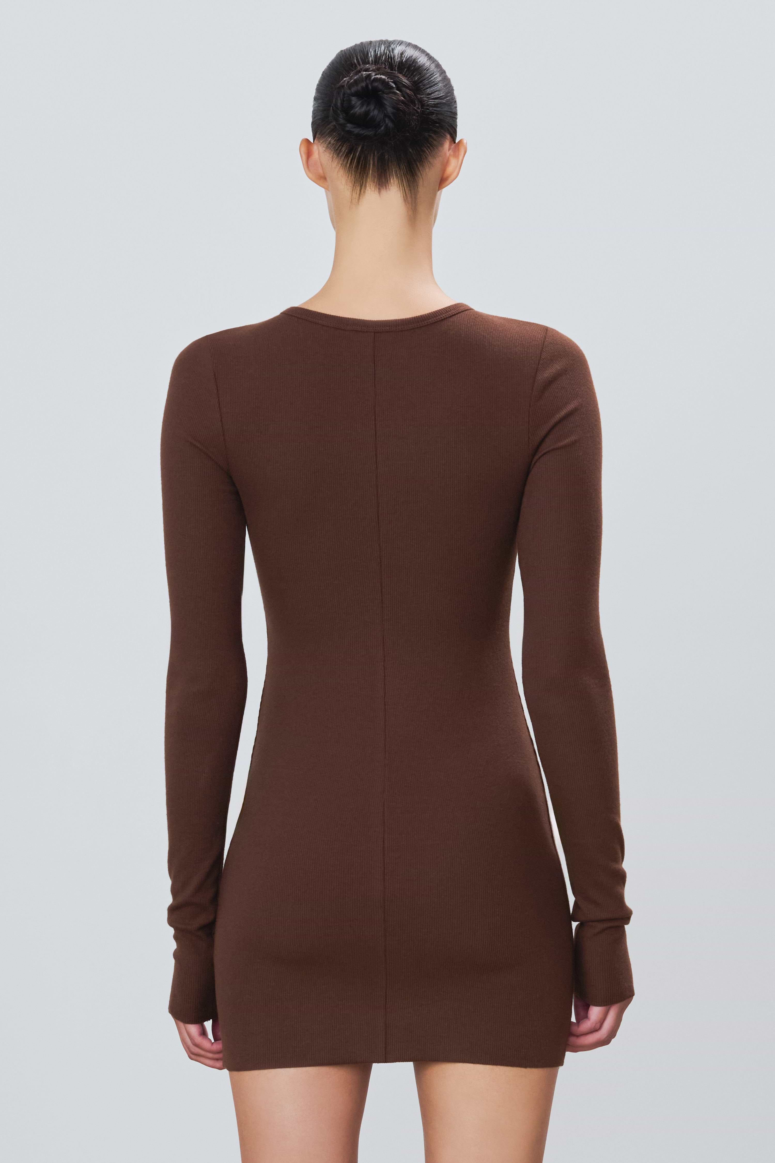 LONG SLEEVE CREWNECK MINI DRESS - ÉTERNE