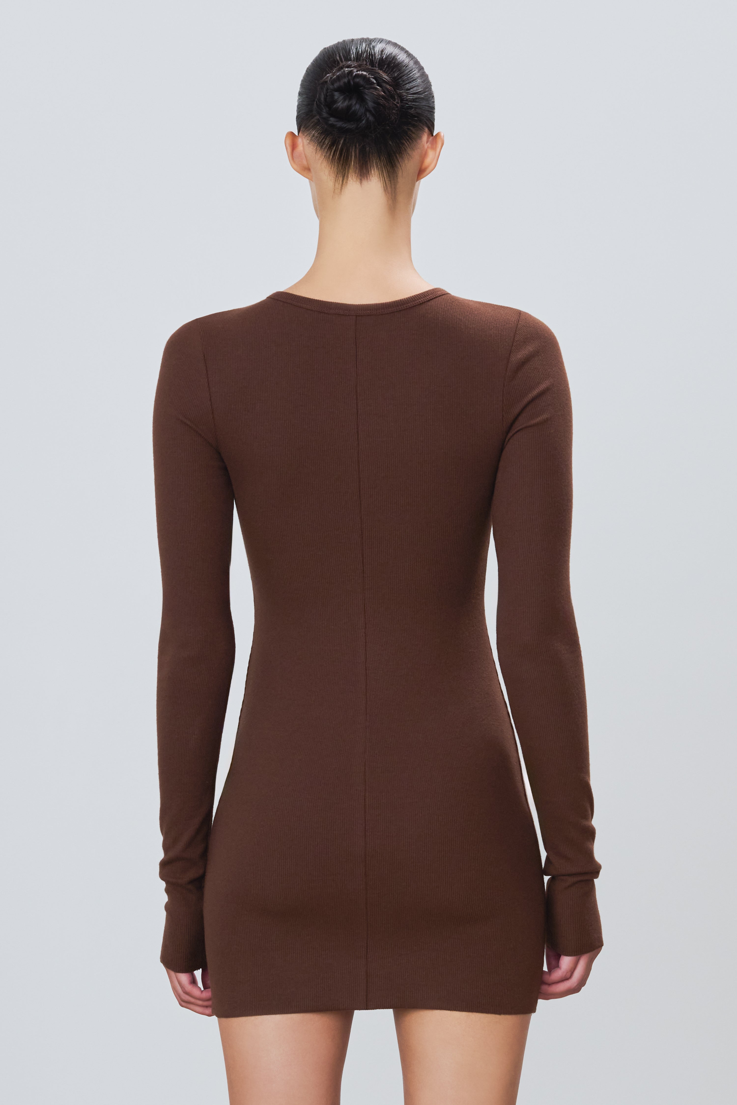 LONG SLEEVE CREWNECK MINI DRESS - ÉTERNE