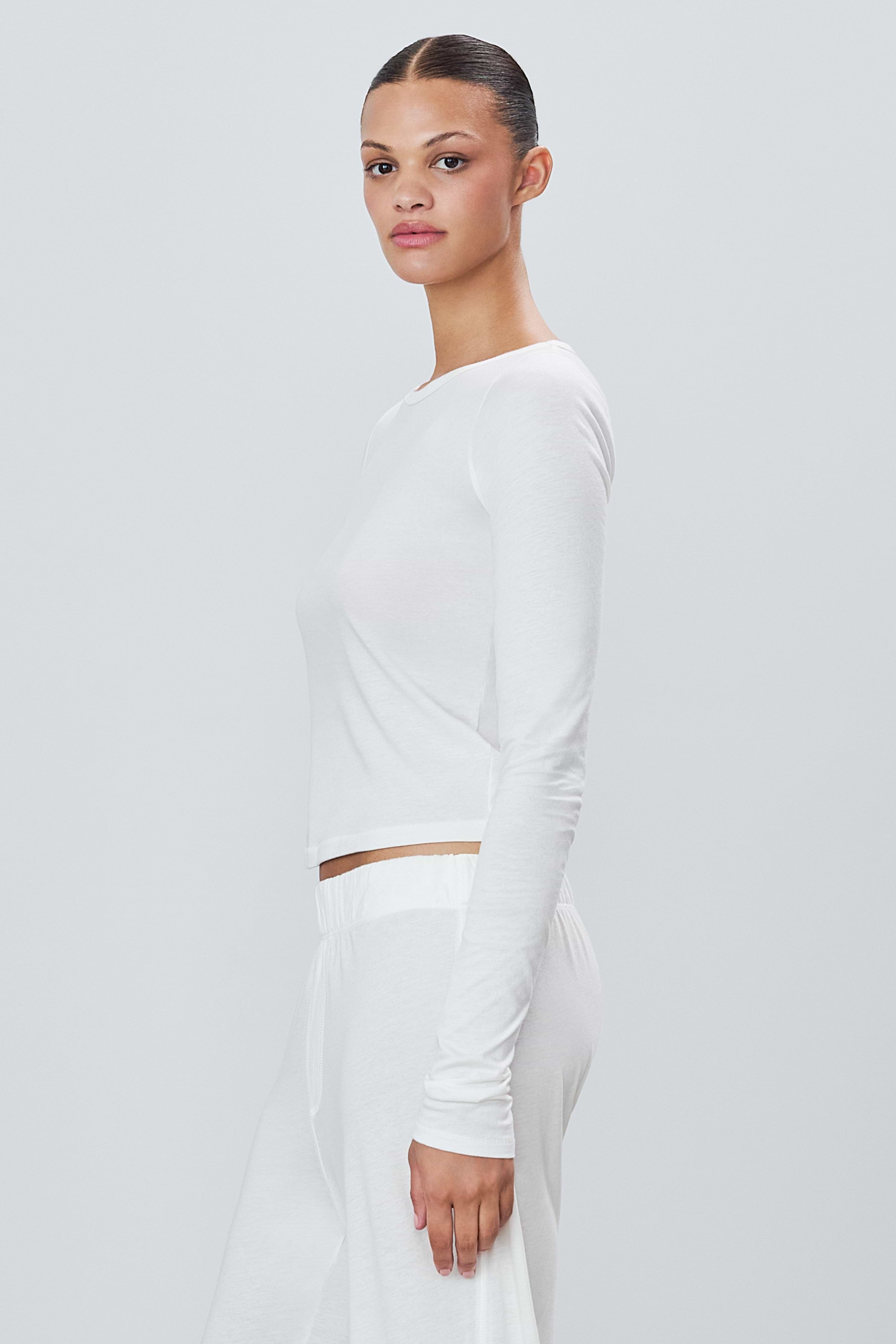 FITTED CREWNECK LONG SLEEVE T-SHIRT sj - ÉTERNE