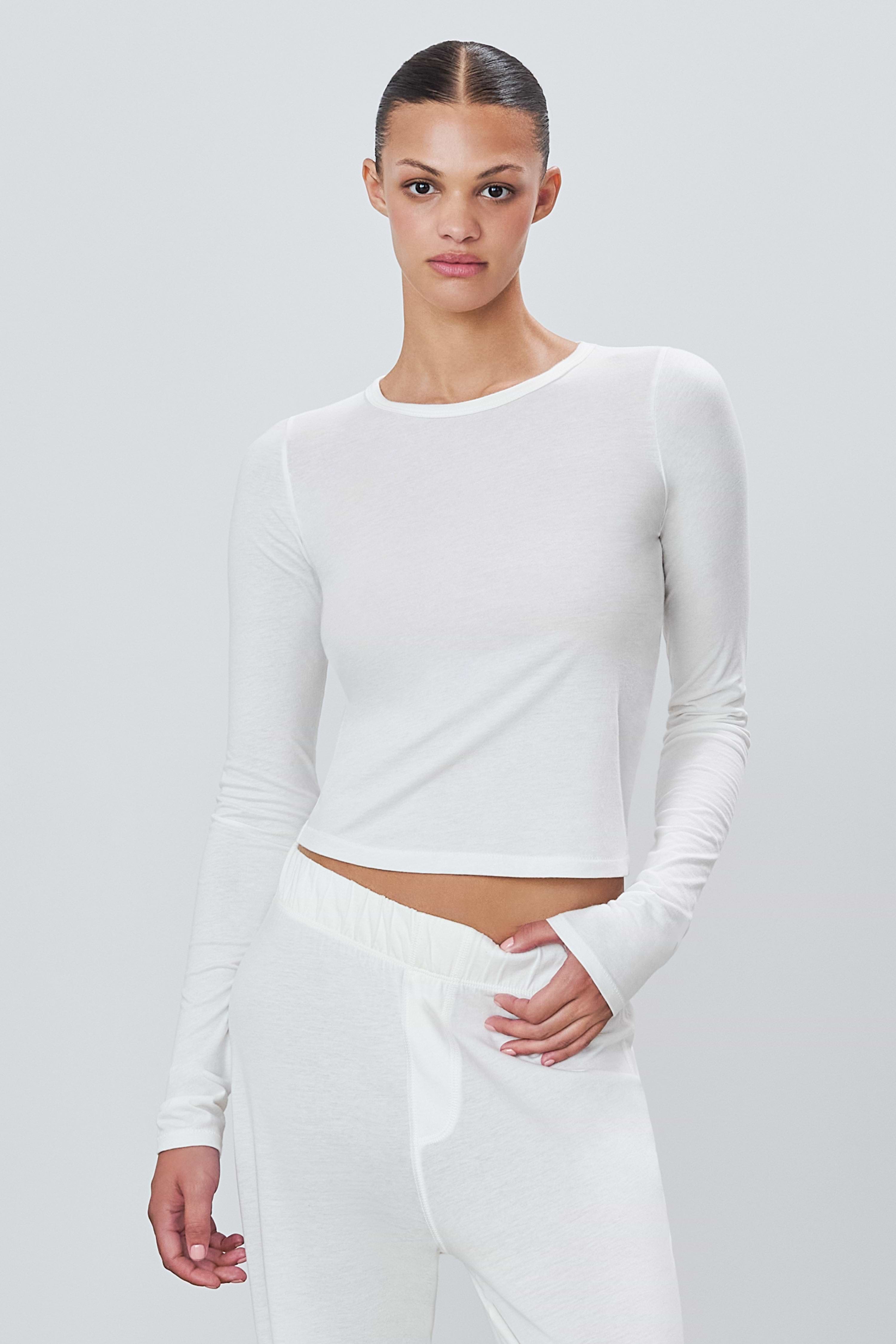 FITTED CREWNECK LONG SLEEVE T-SHIRT sj - ÉTERNE