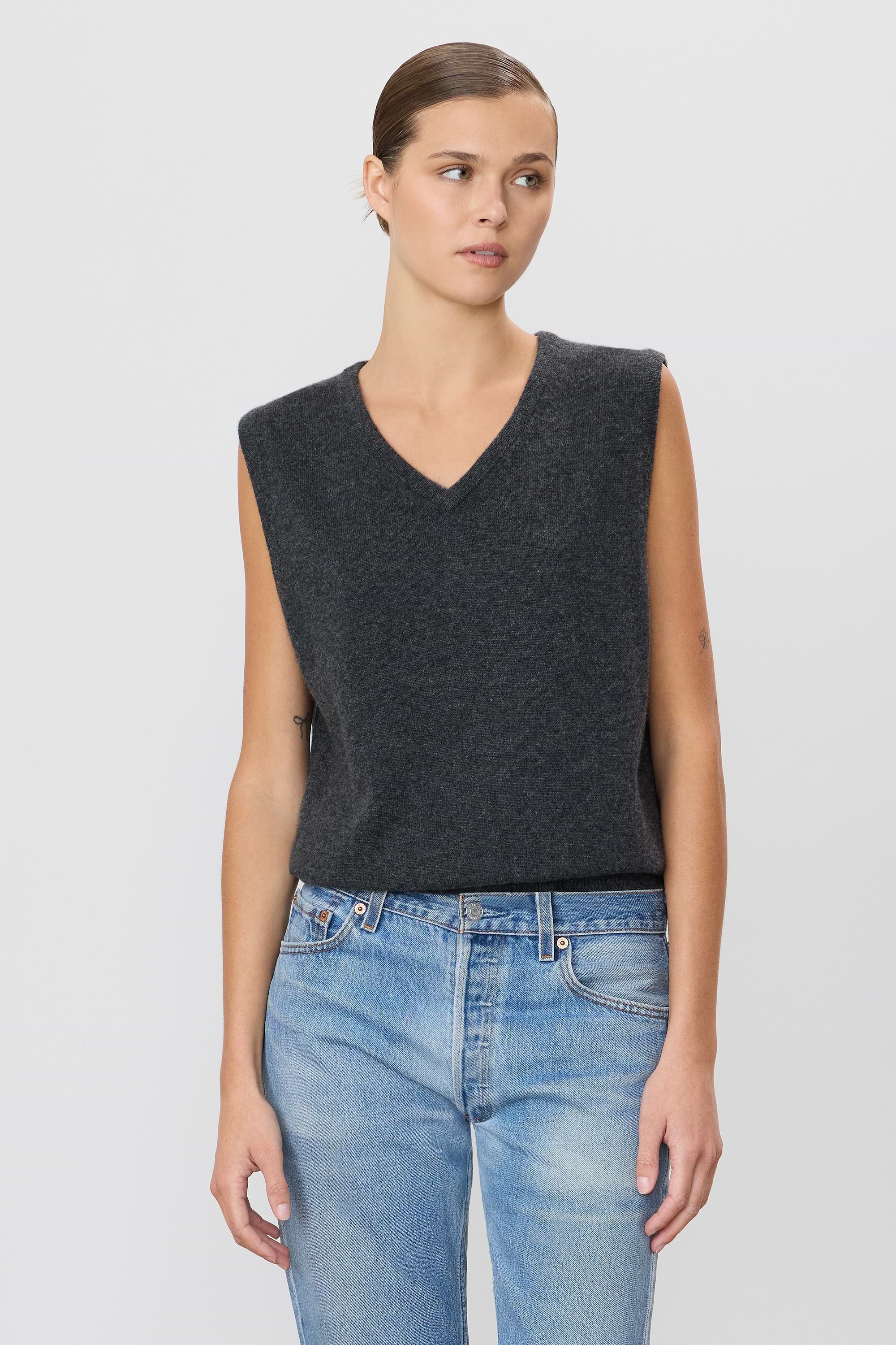 Winston Cashmere Vest in Eucalyptus main image 1