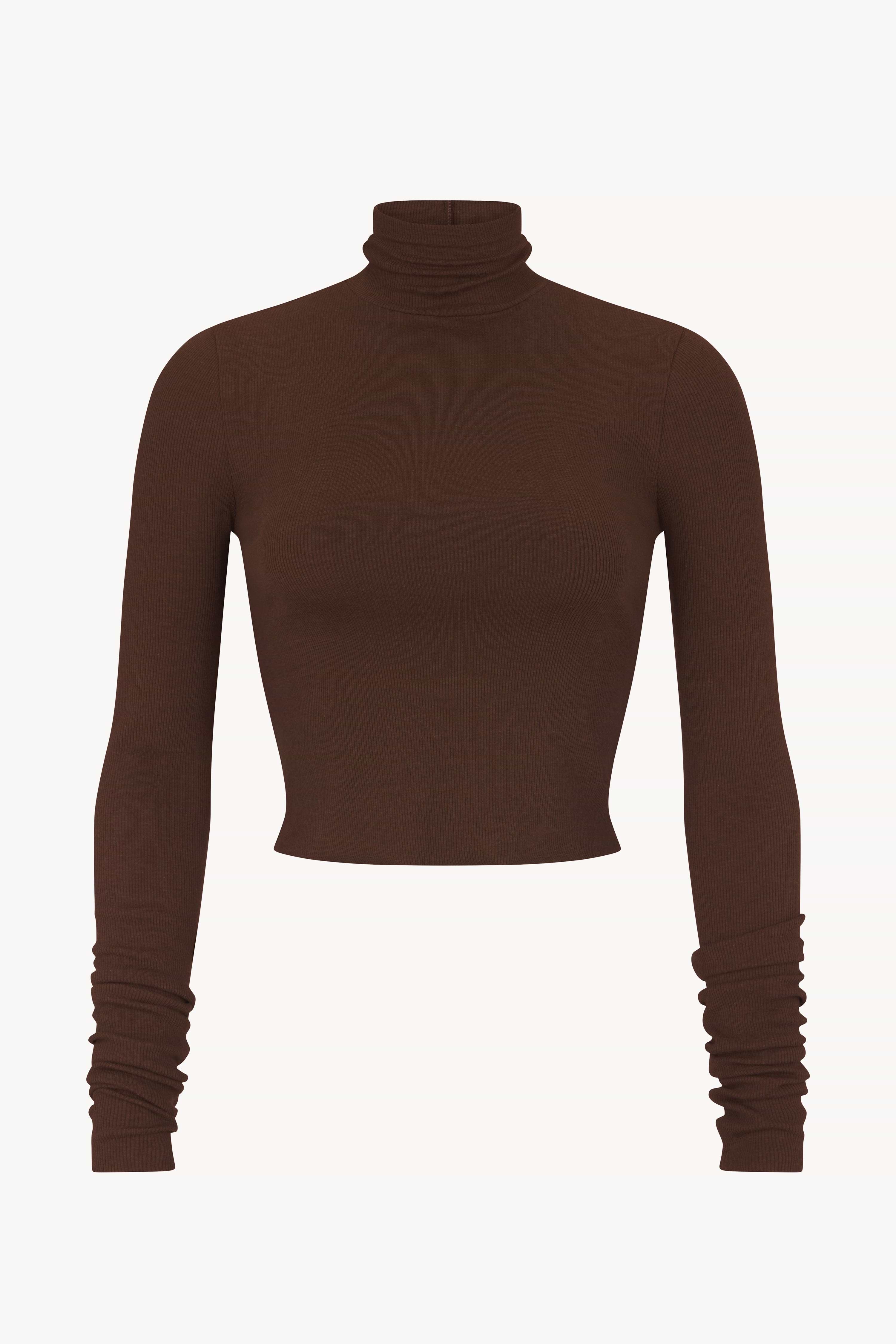 CROPPED FITTED TURTLENECK TOP - ÉTERNE