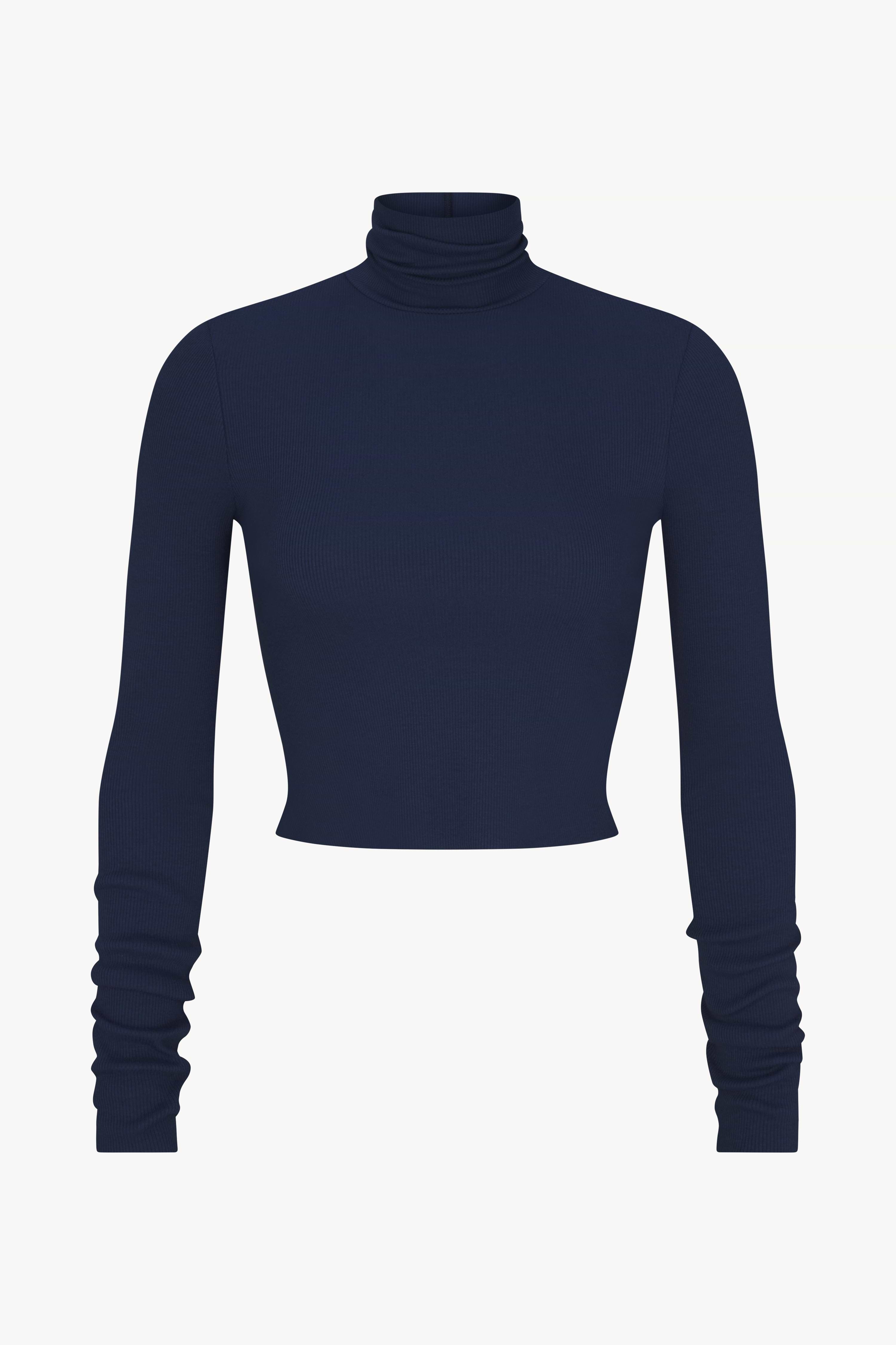 CROPPED FITTED TURTLENECK TOP - ÉTERNE