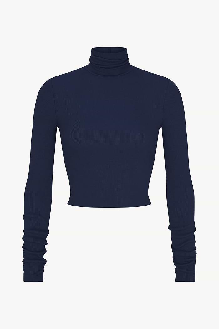 CROPPED FITTED TURTLENECK TOP - ÉTERNE