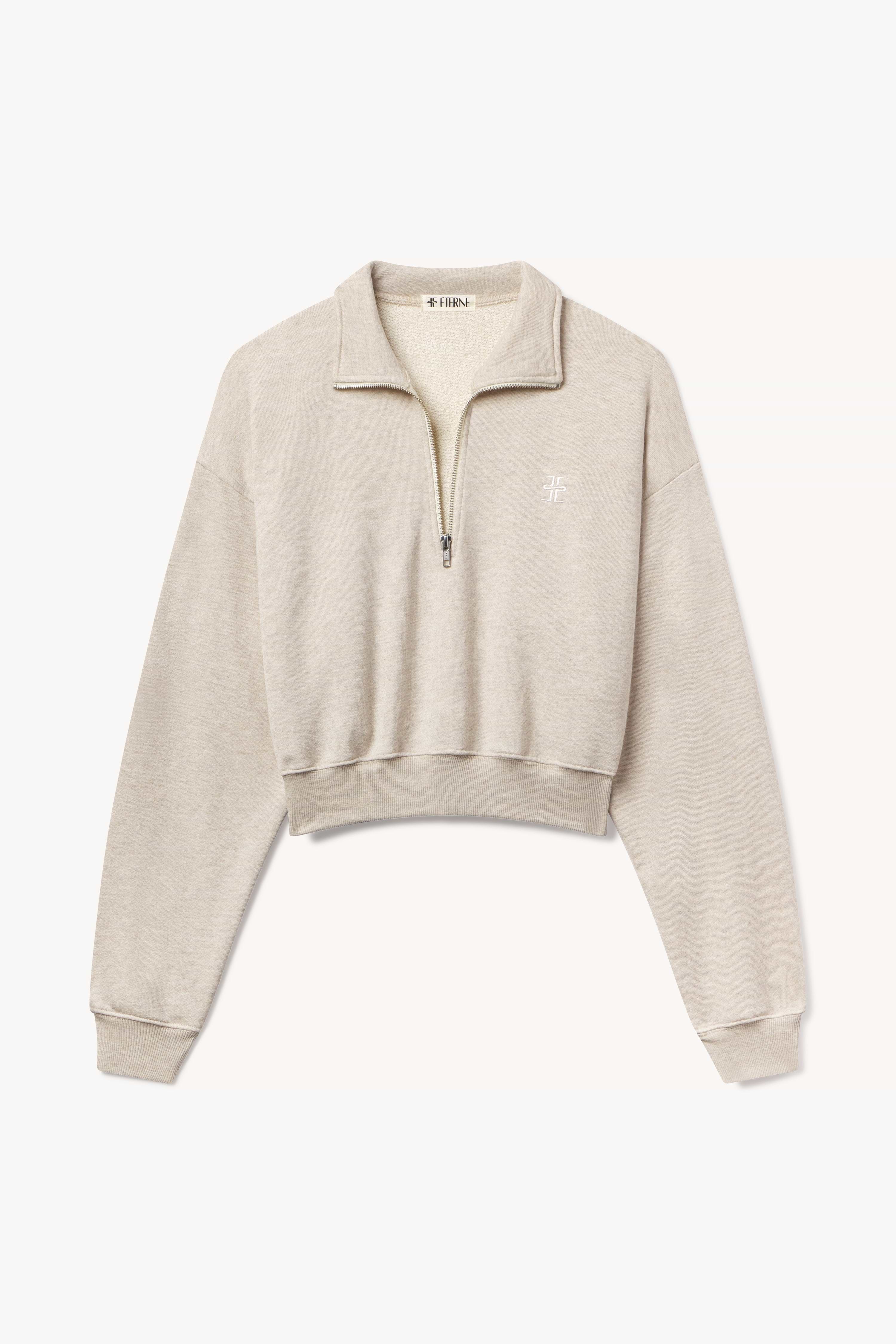 CROPPED HALF-ZIP SWEATSHIRT - ÉTERNE