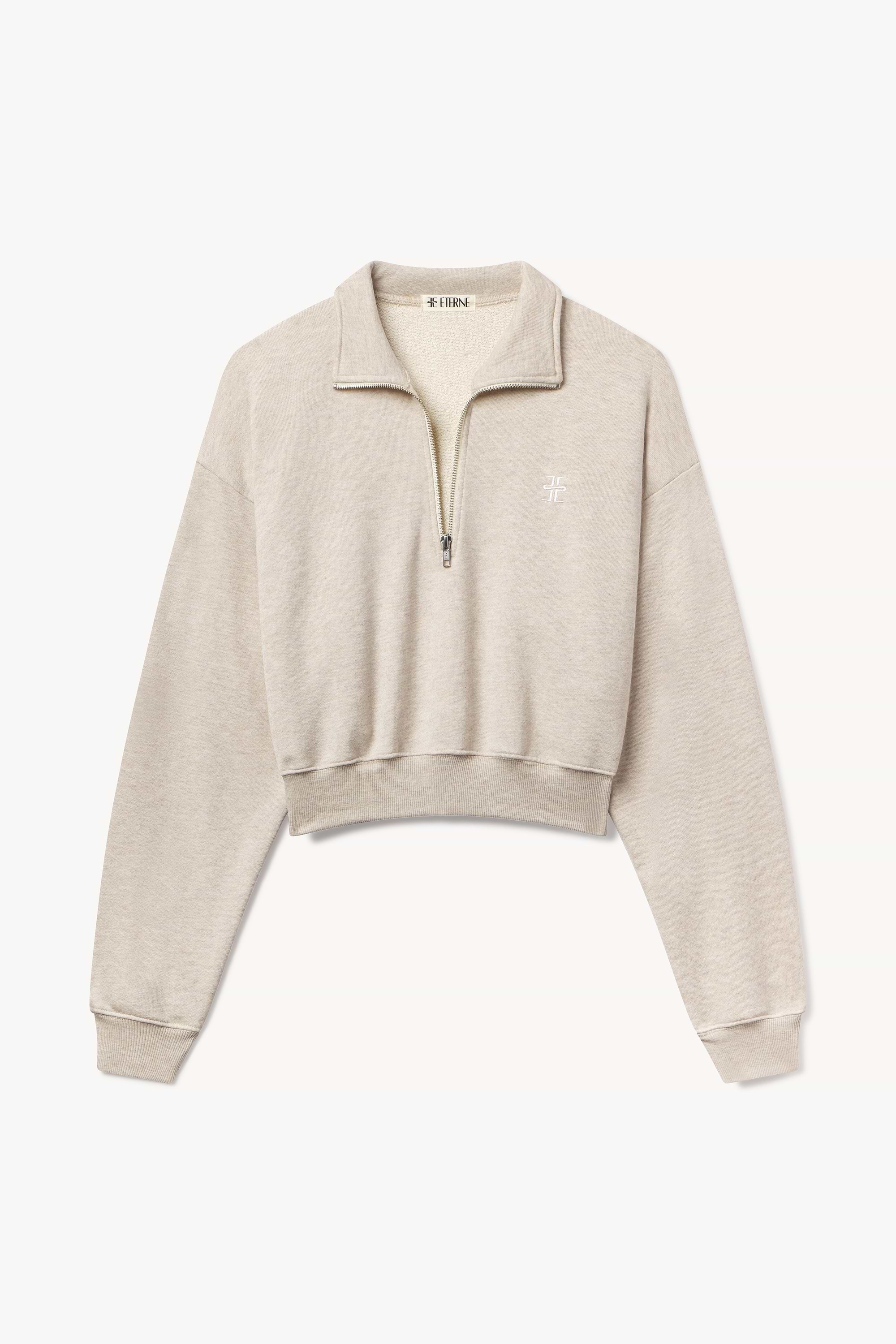 CROPPED HALF-ZIP SWEATSHIRT - ÉTERNE