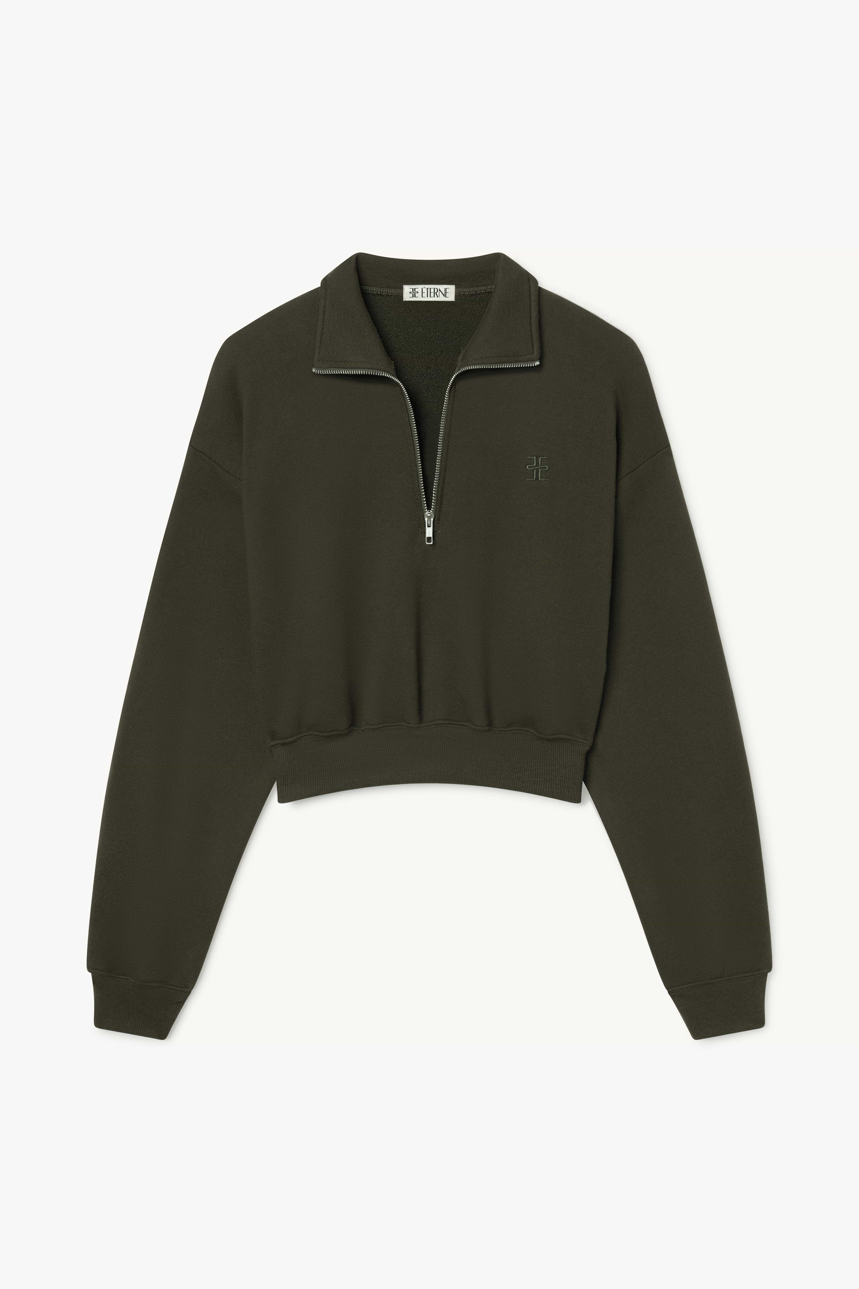 CROPPED HALF-ZIP SWEATSHIRT - ÉTERNE