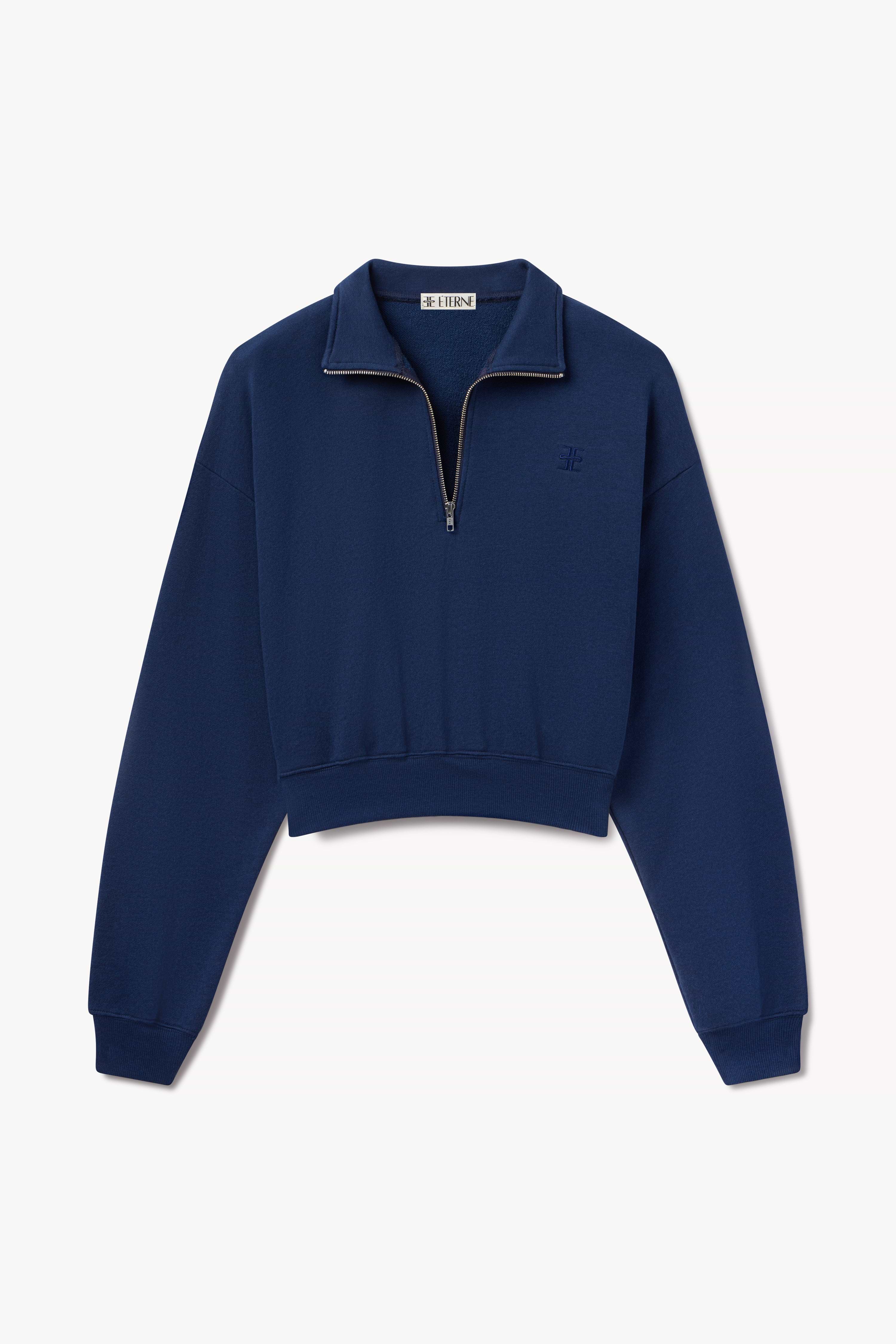 CROPPED HALF-ZIP SWEATSHIRT - ÉTERNE