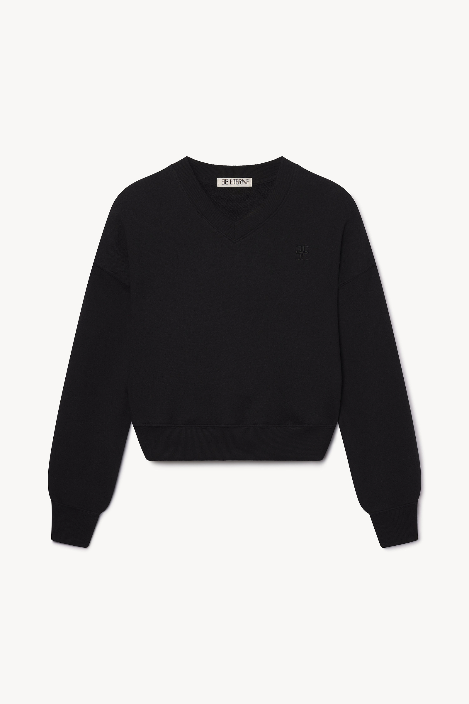 CROPPED V-NECK SWEATSHIRT - ÉTERNE