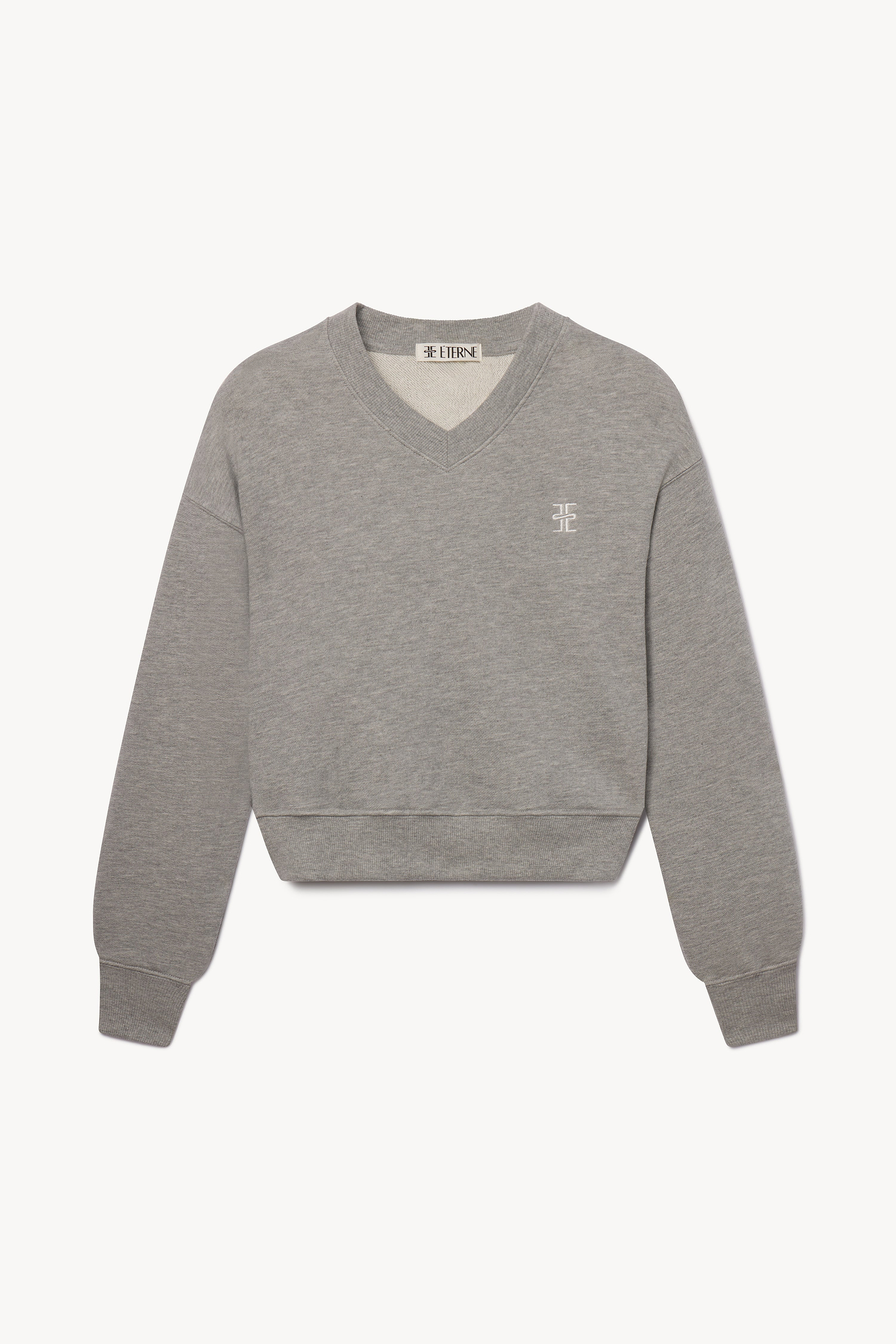 CROPPED V-NECK SWEATSHIRT - ÉTERNE