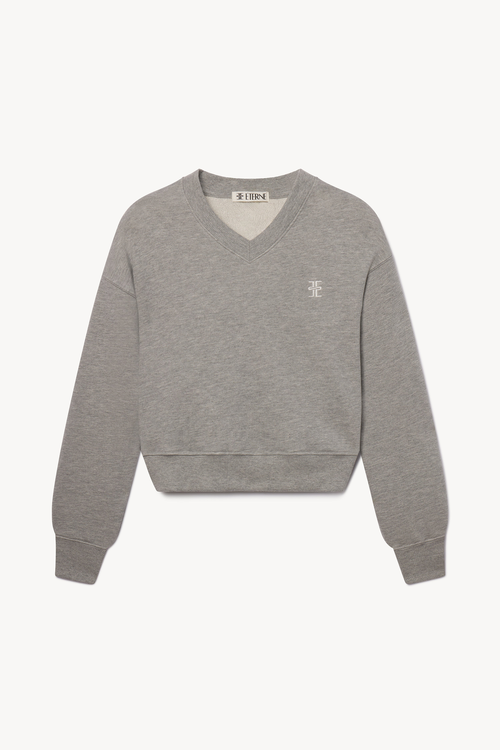 CROPPED V-NECK SWEATSHIRT - ÉTERNE