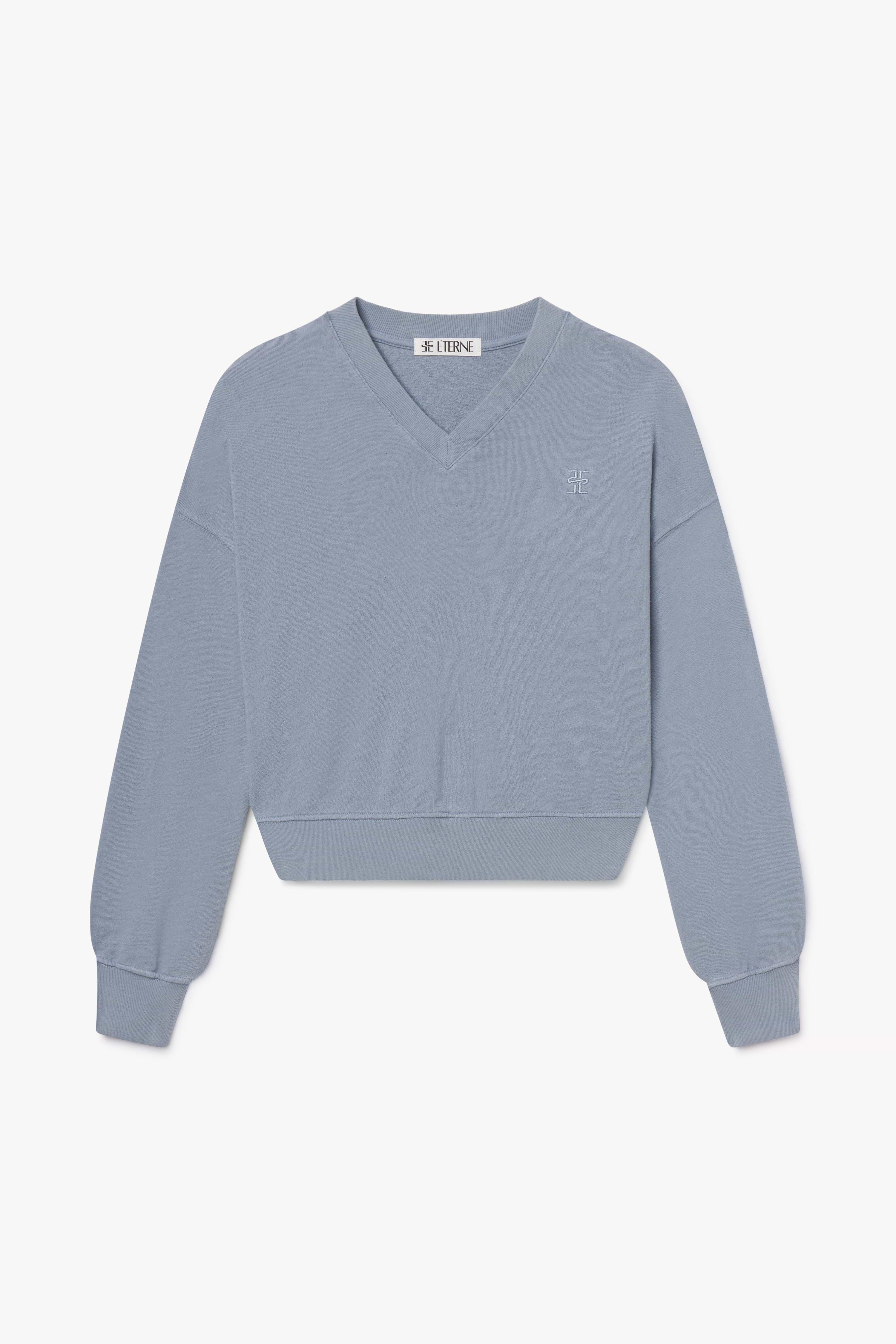 CROPPED V-NECK SWEATSHIRT - ÉTERNE