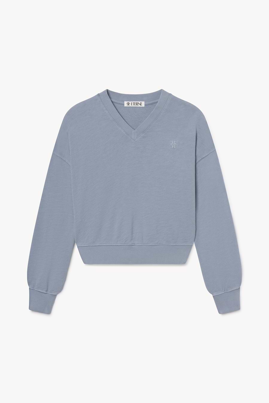 CROPPED V-NECK SWEATSHIRT - ÉTERNE