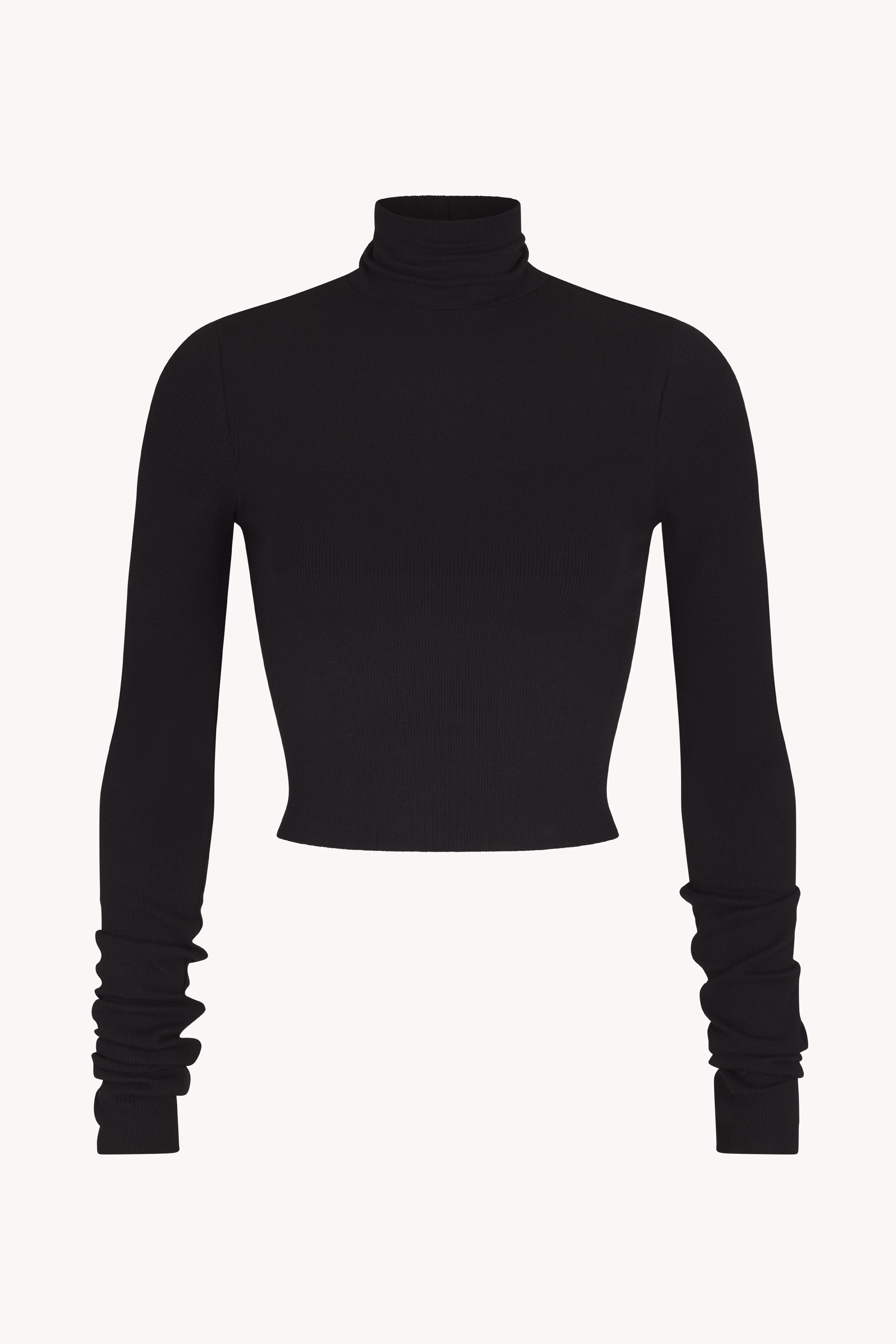 CROPPED FITTED TURTLENECK TOP - ÉTERNE