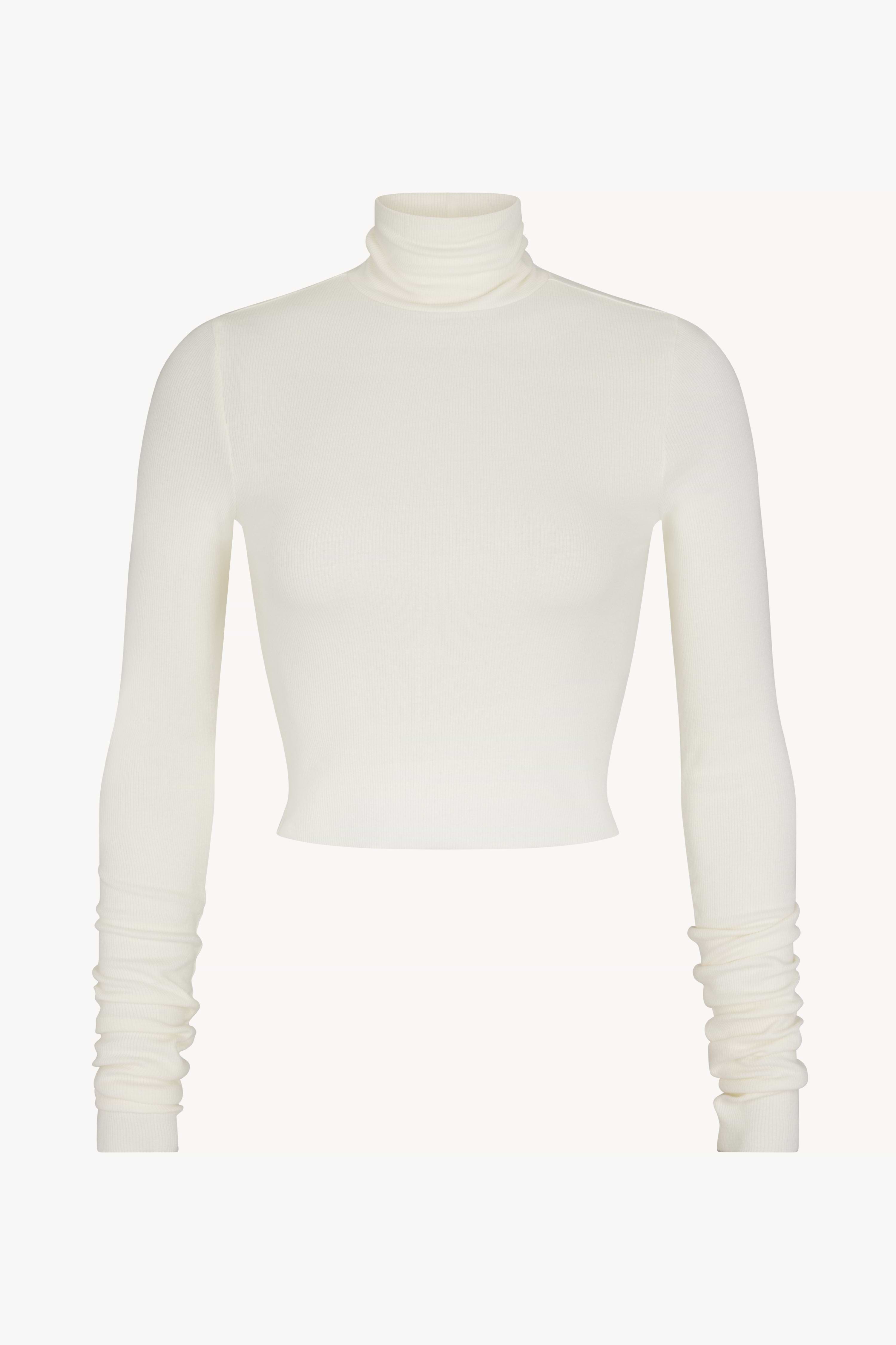 CROPPED FITTED TURTLENECK TOP - ÉTERNE