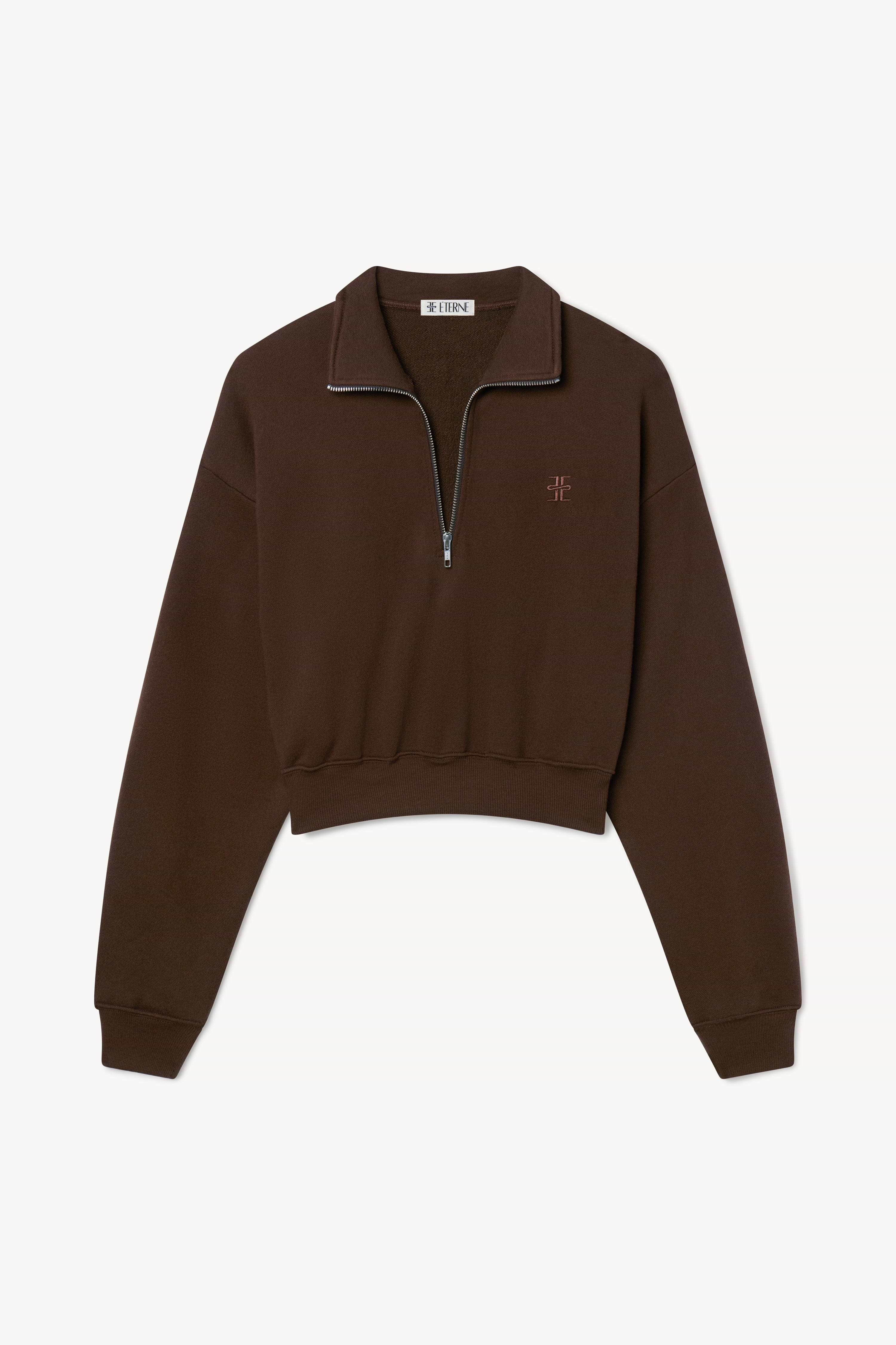 CROPPED HALF-ZIP SWEATSHIRT - ÉTERNE