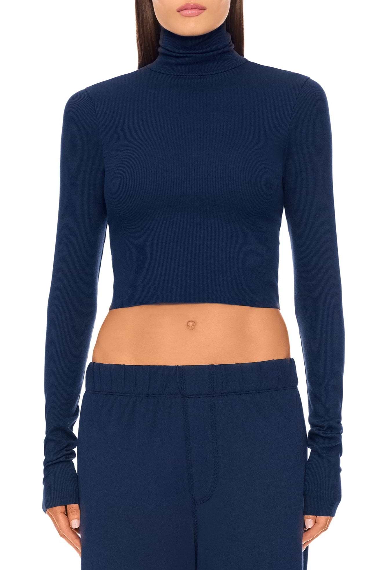 CROPPED FITTED TURTLENECK TOP - ÉTERNE