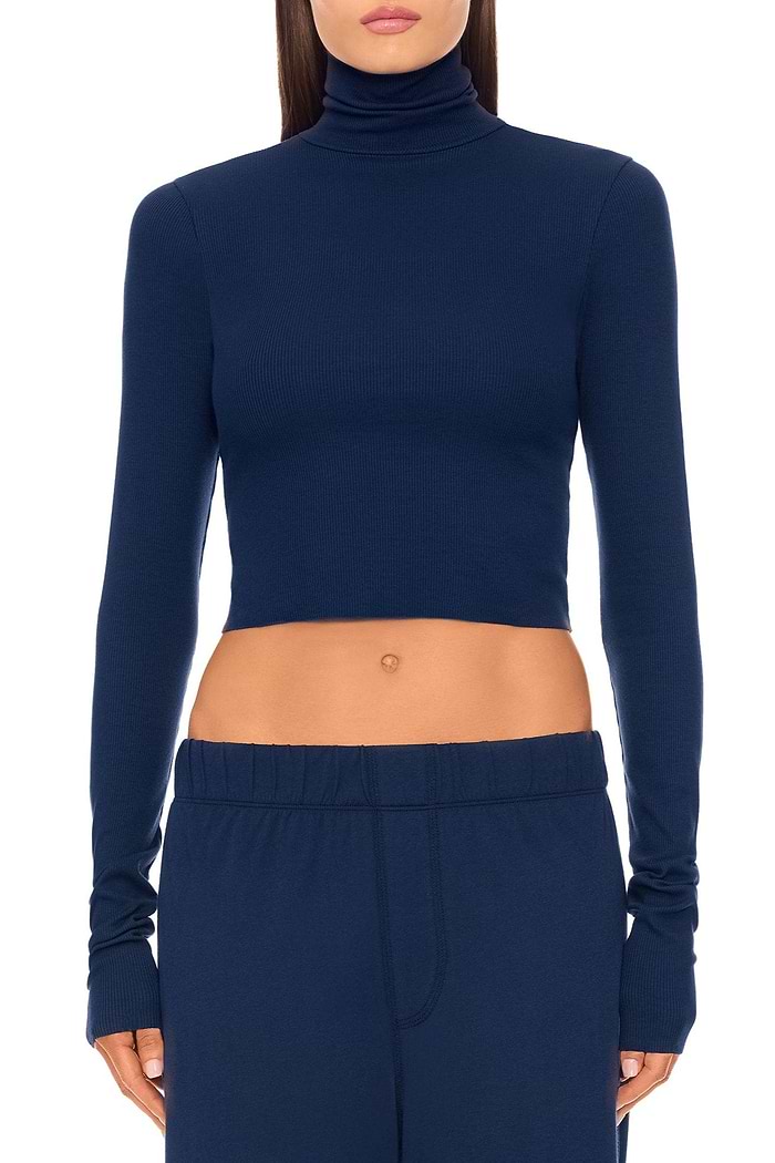 CROPPED FITTED TURTLENECK TOP - ÉTERNE