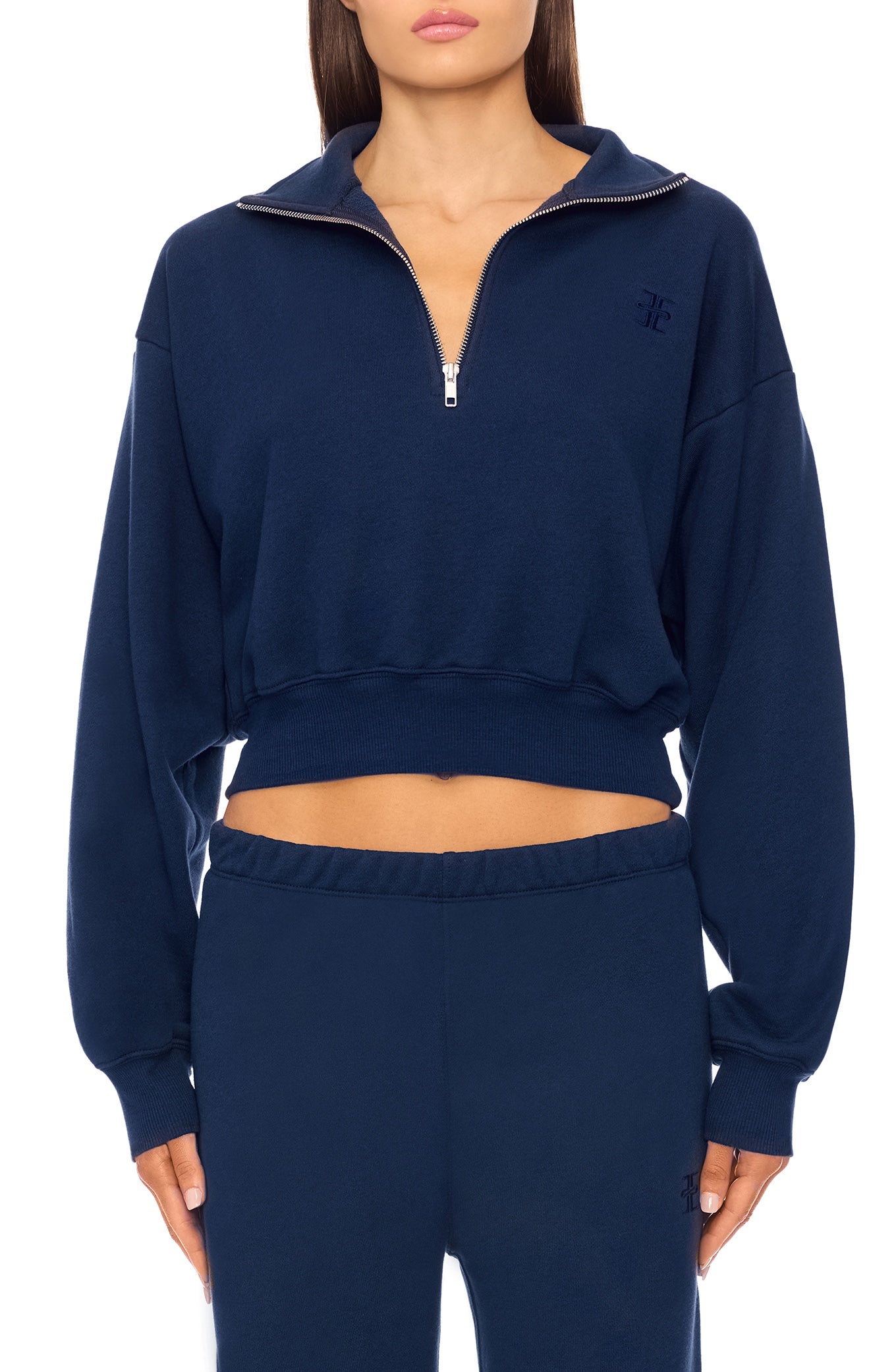 CROPPED HALF-ZIP SWEATSHIRT - ÉTERNE