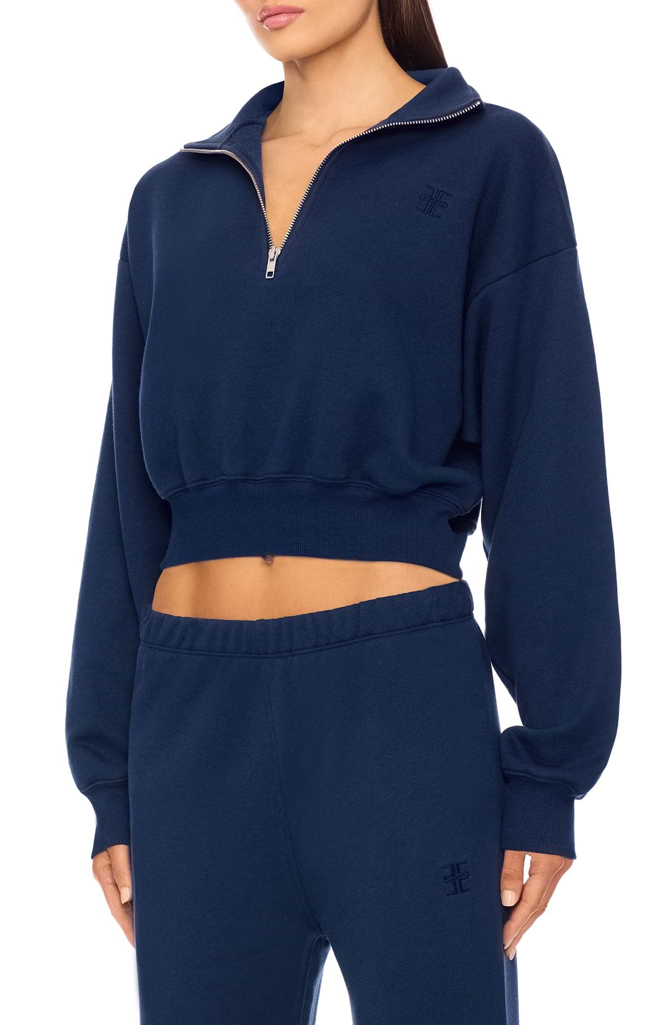 CROPPED HALF-ZIP SWEATSHIRT - ÉTERNE