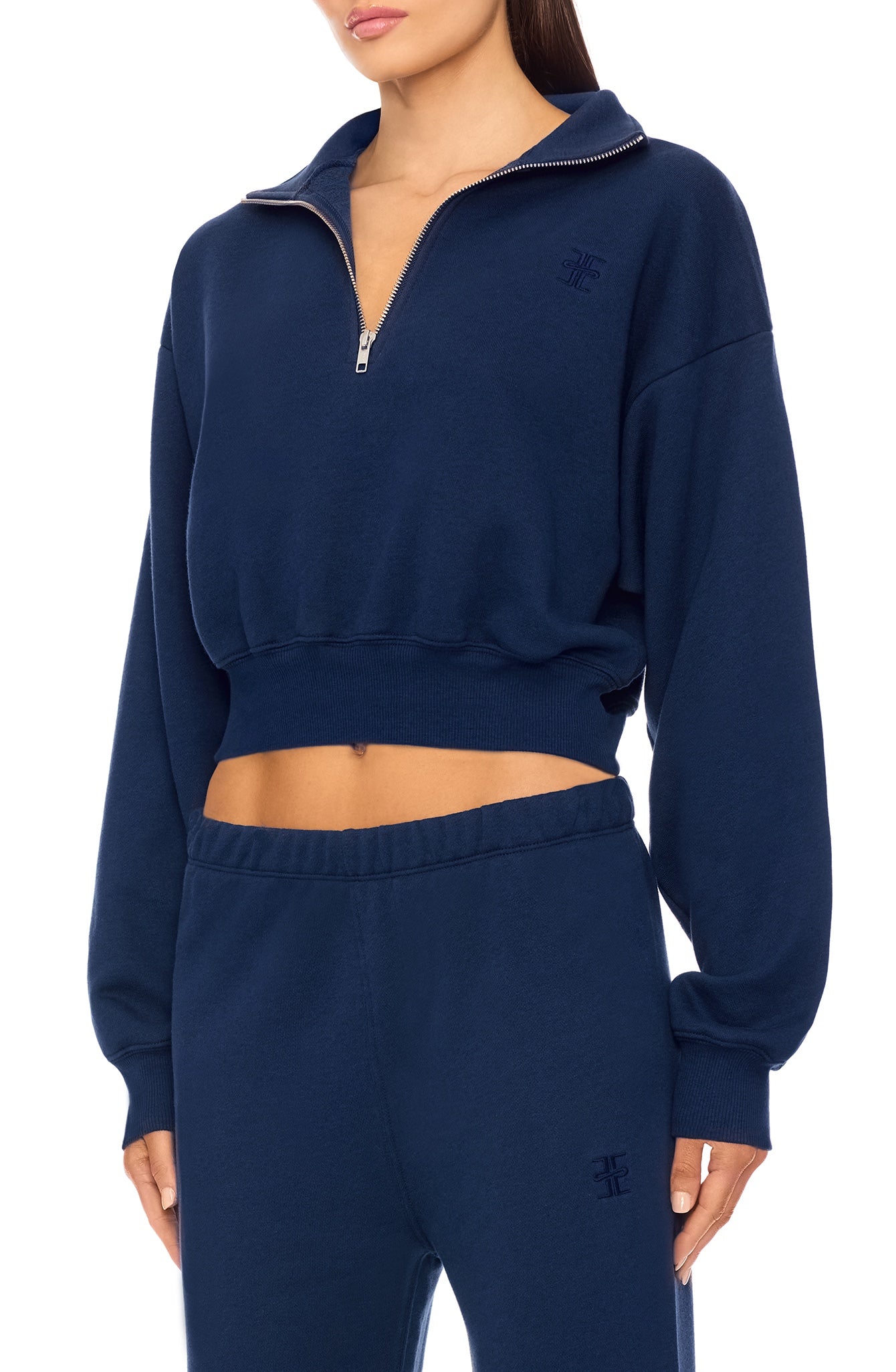 CROPPED HALF-ZIP SWEATSHIRT - ÉTERNE