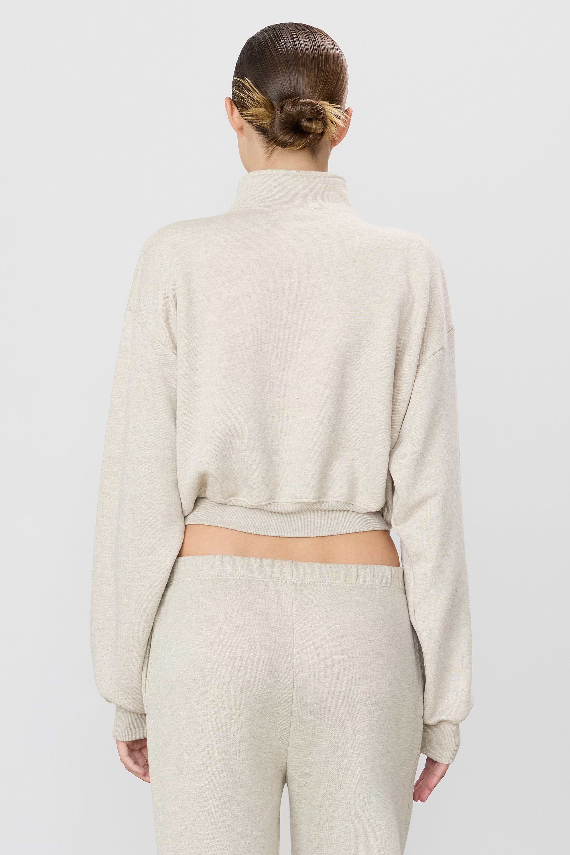 CROPPED HALF-ZIP SWEATSHIRT - ÉTERNE