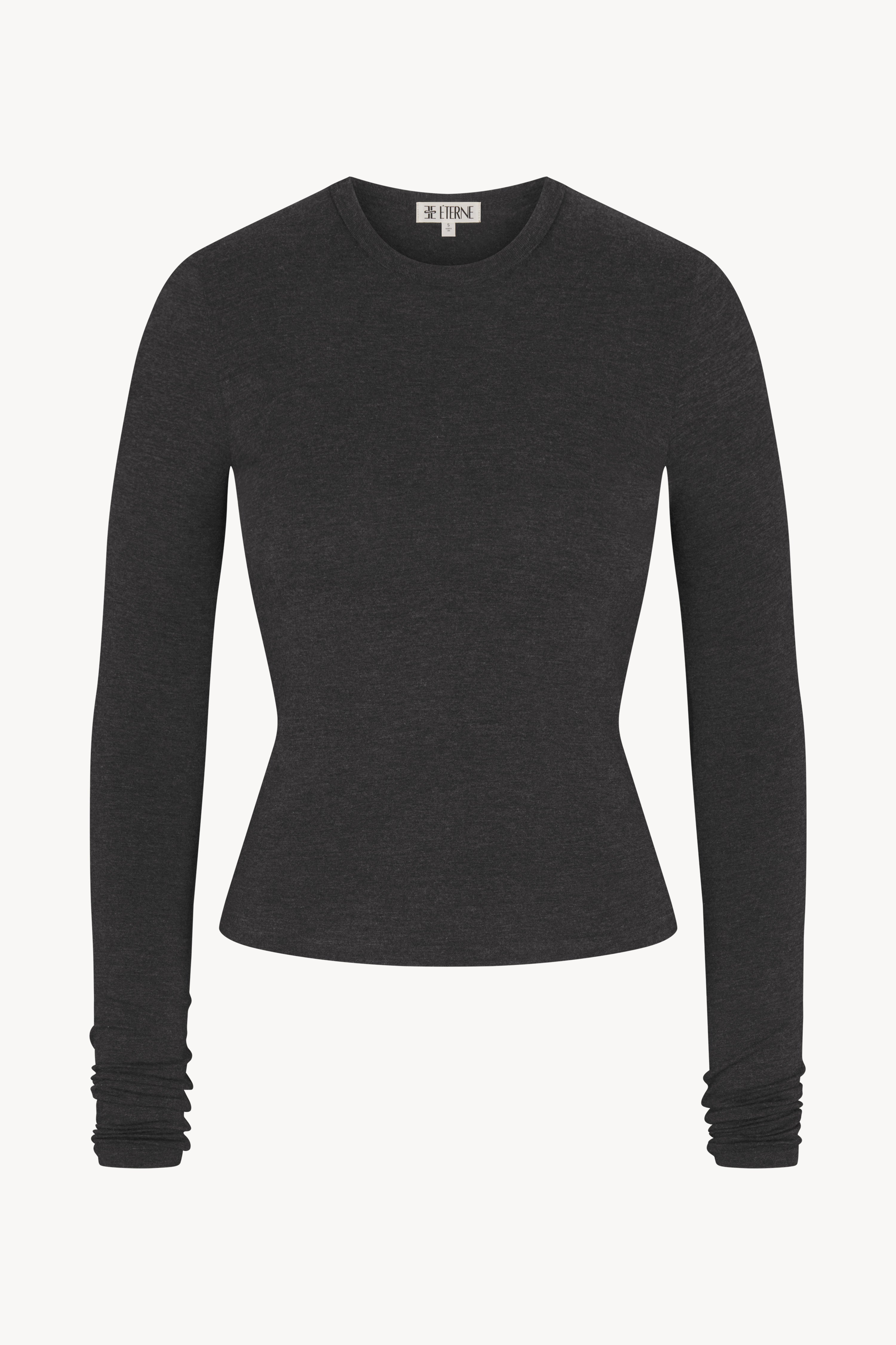 ÉTERNE FITTED CREWNECK LONG SLEEVE T-SHIRT