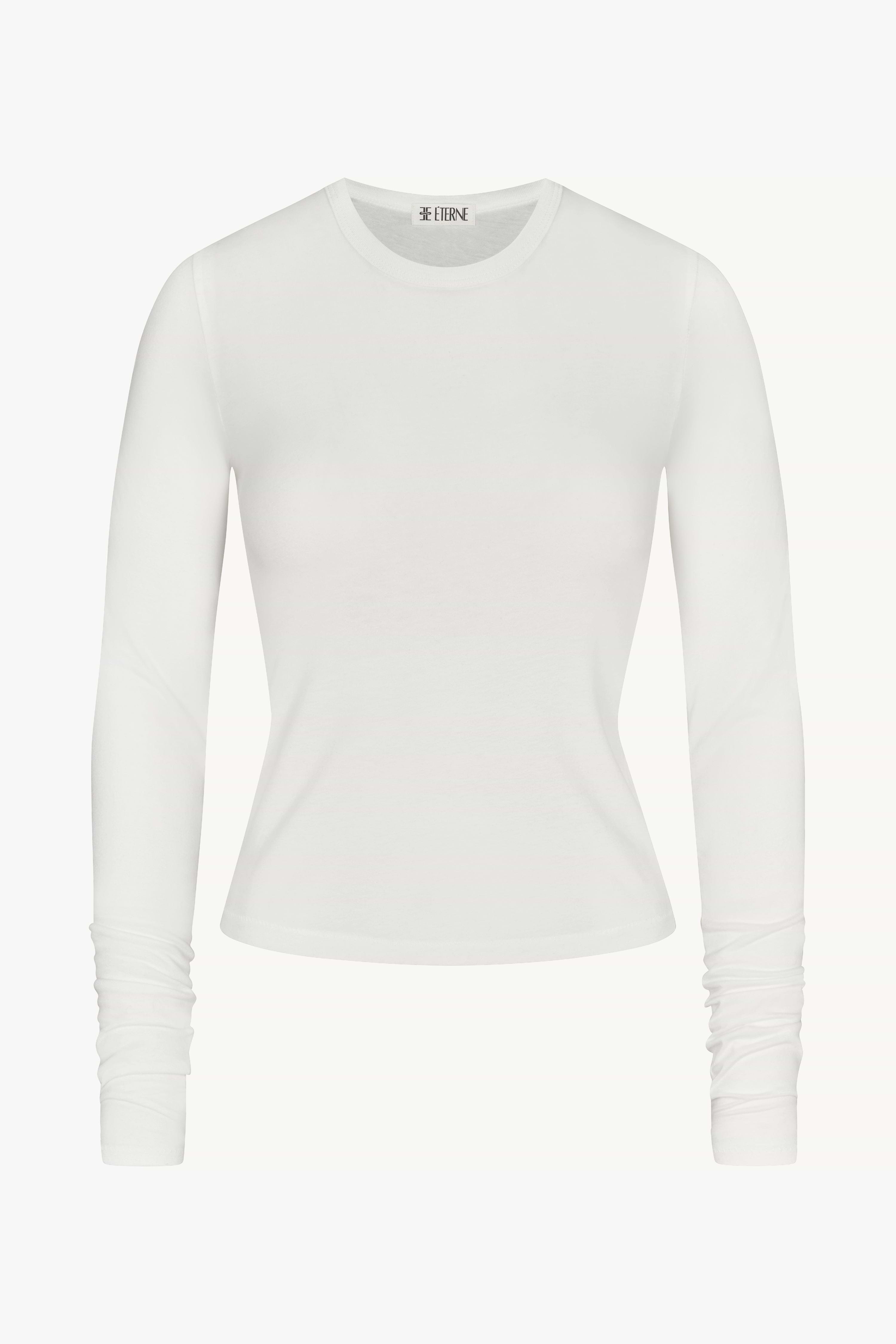 FITTED CREWNECK LONG SLEEVE T-SHIRT sj - ÉTERNE
