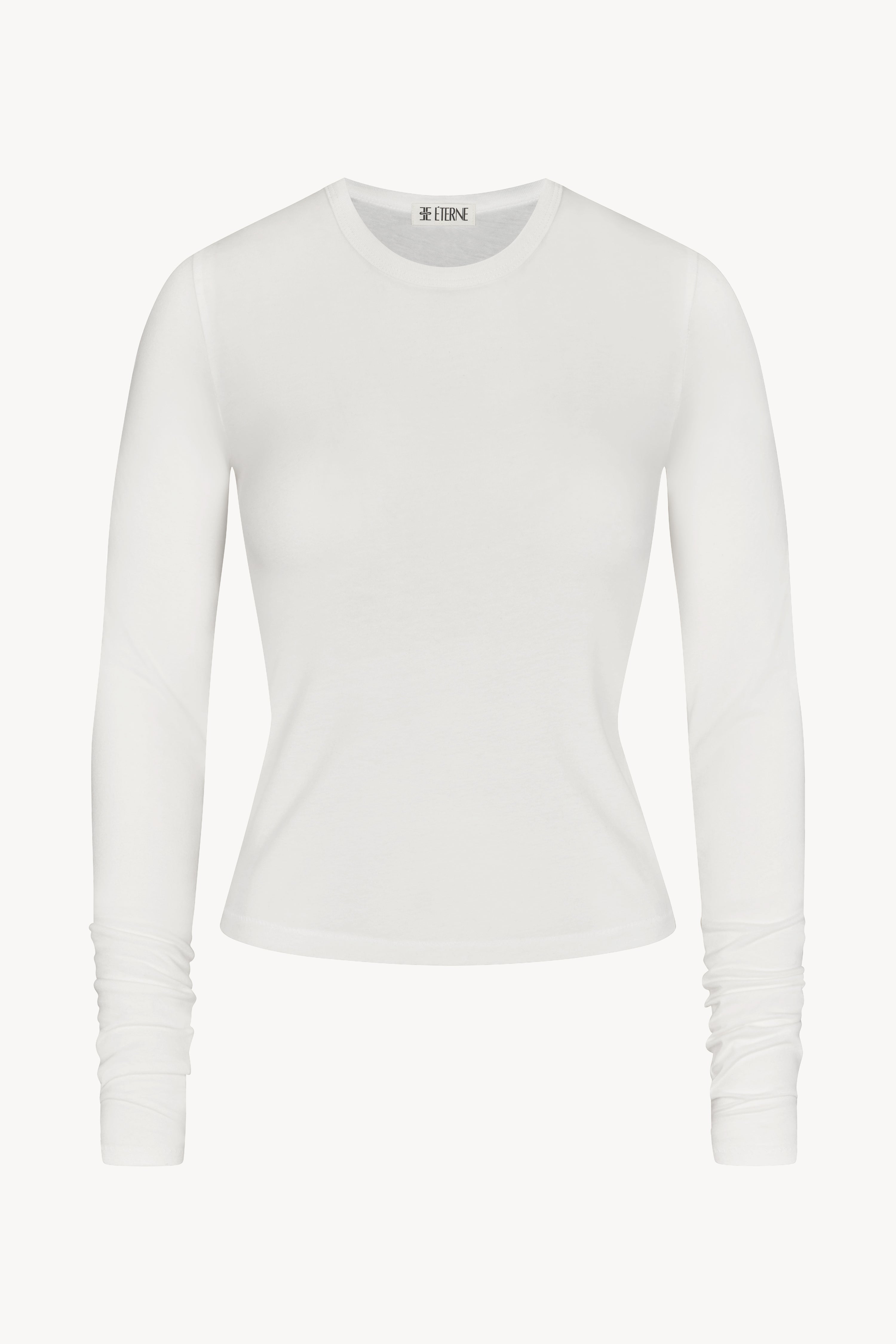 FITTED CREWNECK LONG SLEEVE T-SHIRT sj - ÉTERNE