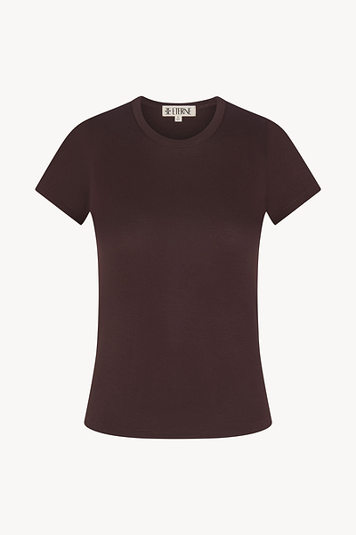 FITTED CREWNECK SHORT SLEEVE T-SHIRT - ÉTERNE