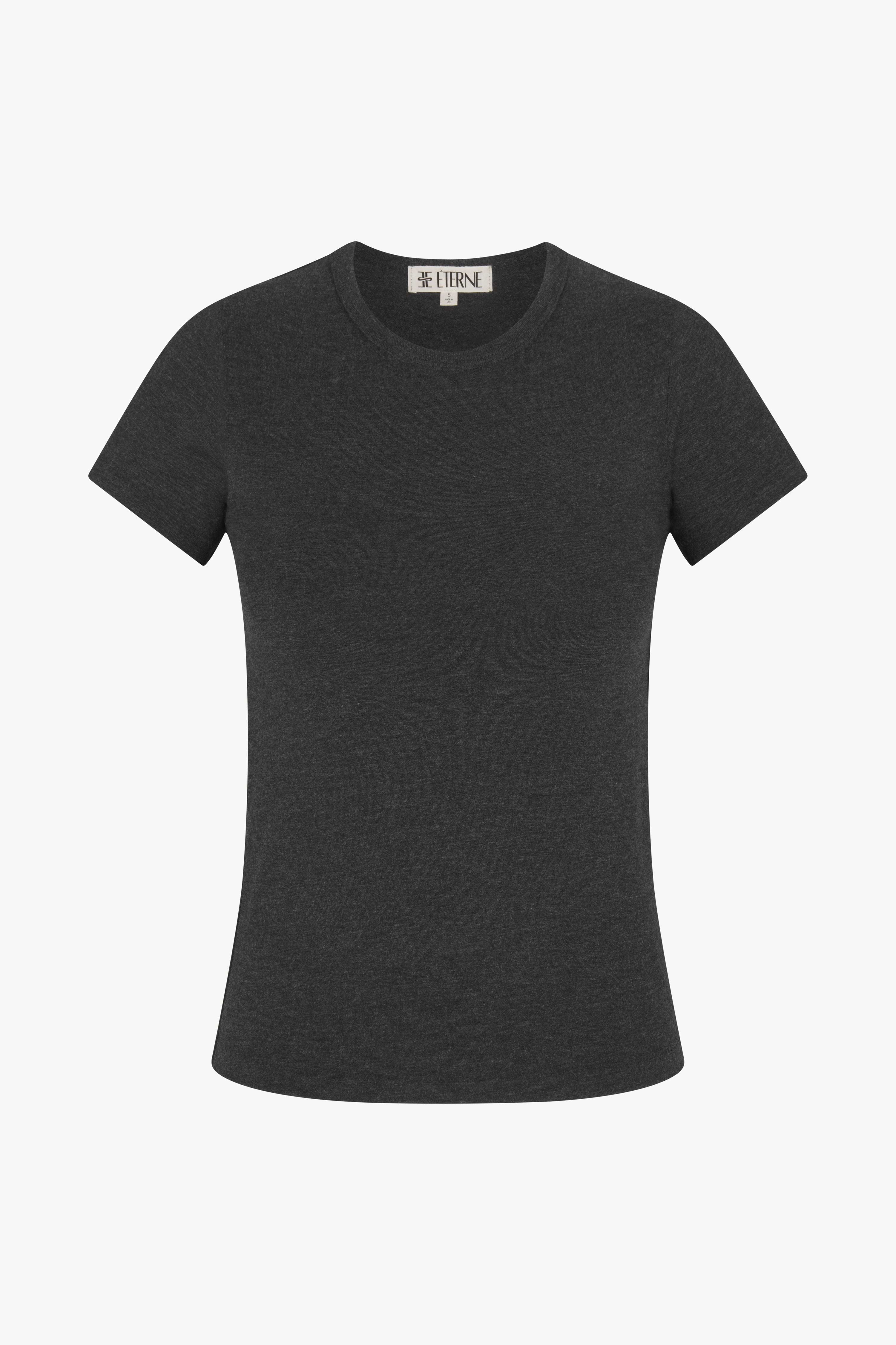 ÉTERNE FITTED CREWNECK SHORT SLEEVE T-SHIRT
