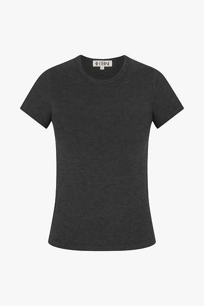 ÉTERNE FITTED CREWNECK SHORT SLEEVE T-SHIRT