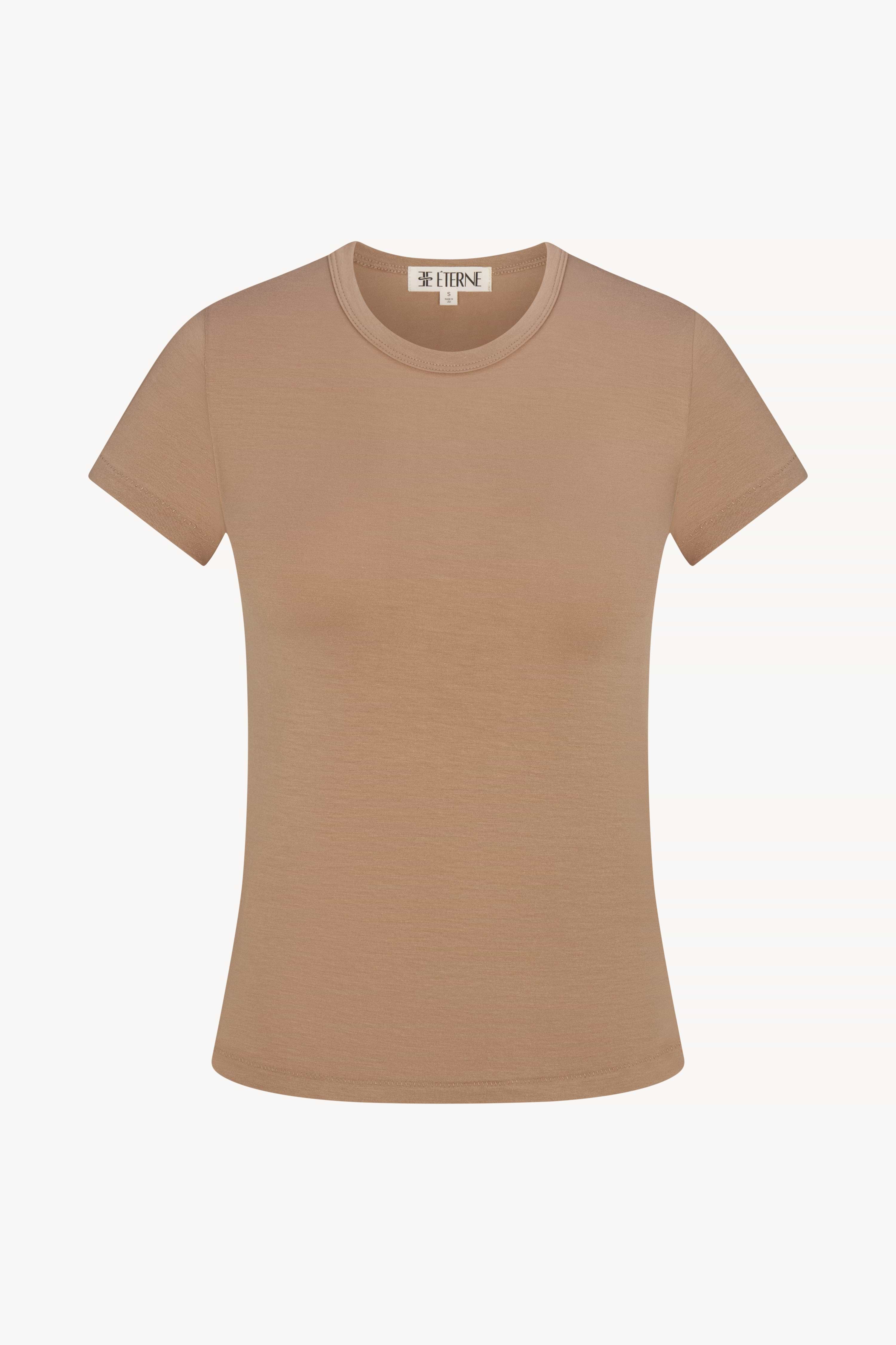 FITTED CREWNECK SHORT SLEEVE T-SHIRT - ÉTERNE