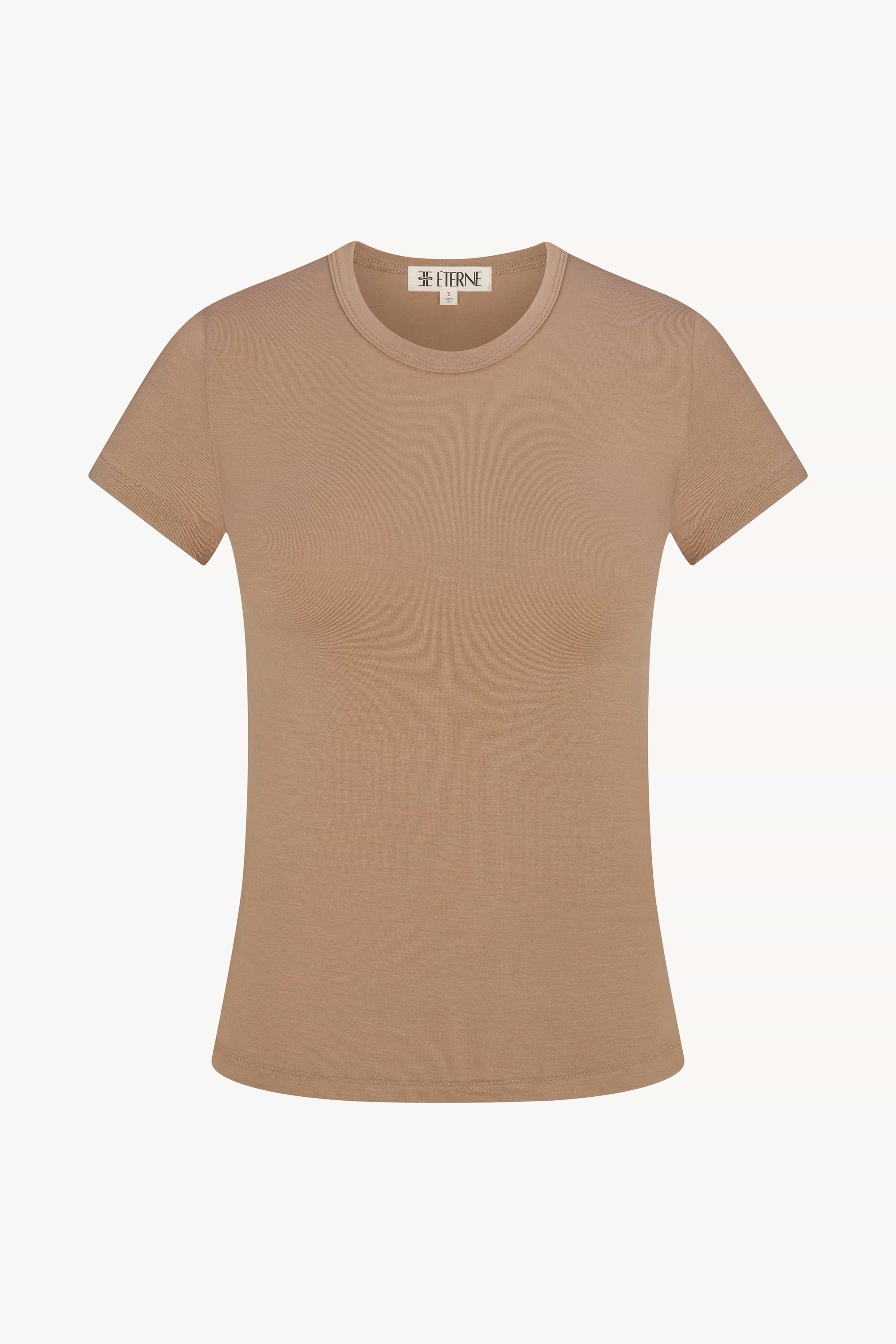 FITTED CREWNECK SHORT SLEEVE T-SHIRT - ÉTERNE