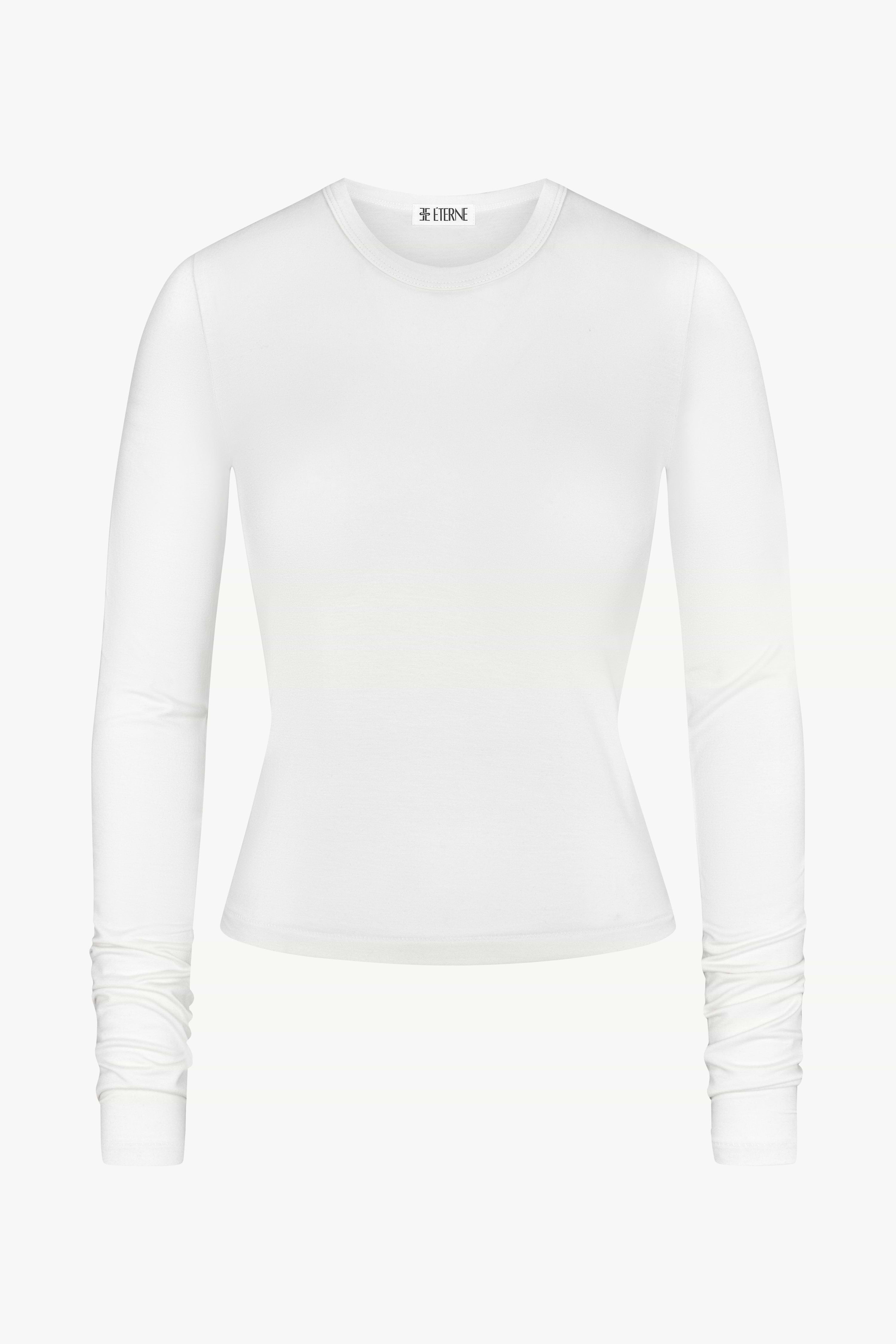 FITTED CREWNECK LONG SLEEVE T-SHIRT - ÉTERNE