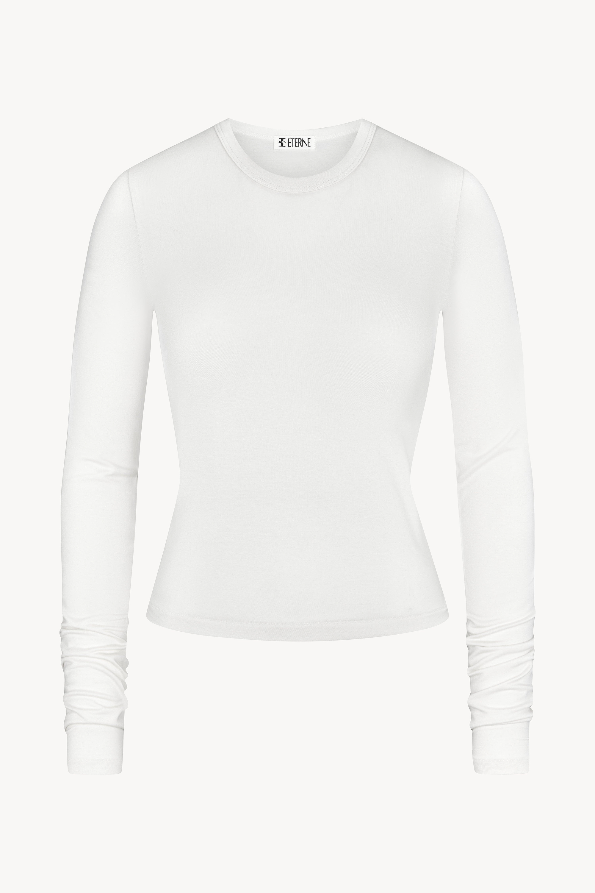 FITTED CREWNECK LONG SLEEVE T-SHIRT - ÉTERNE
