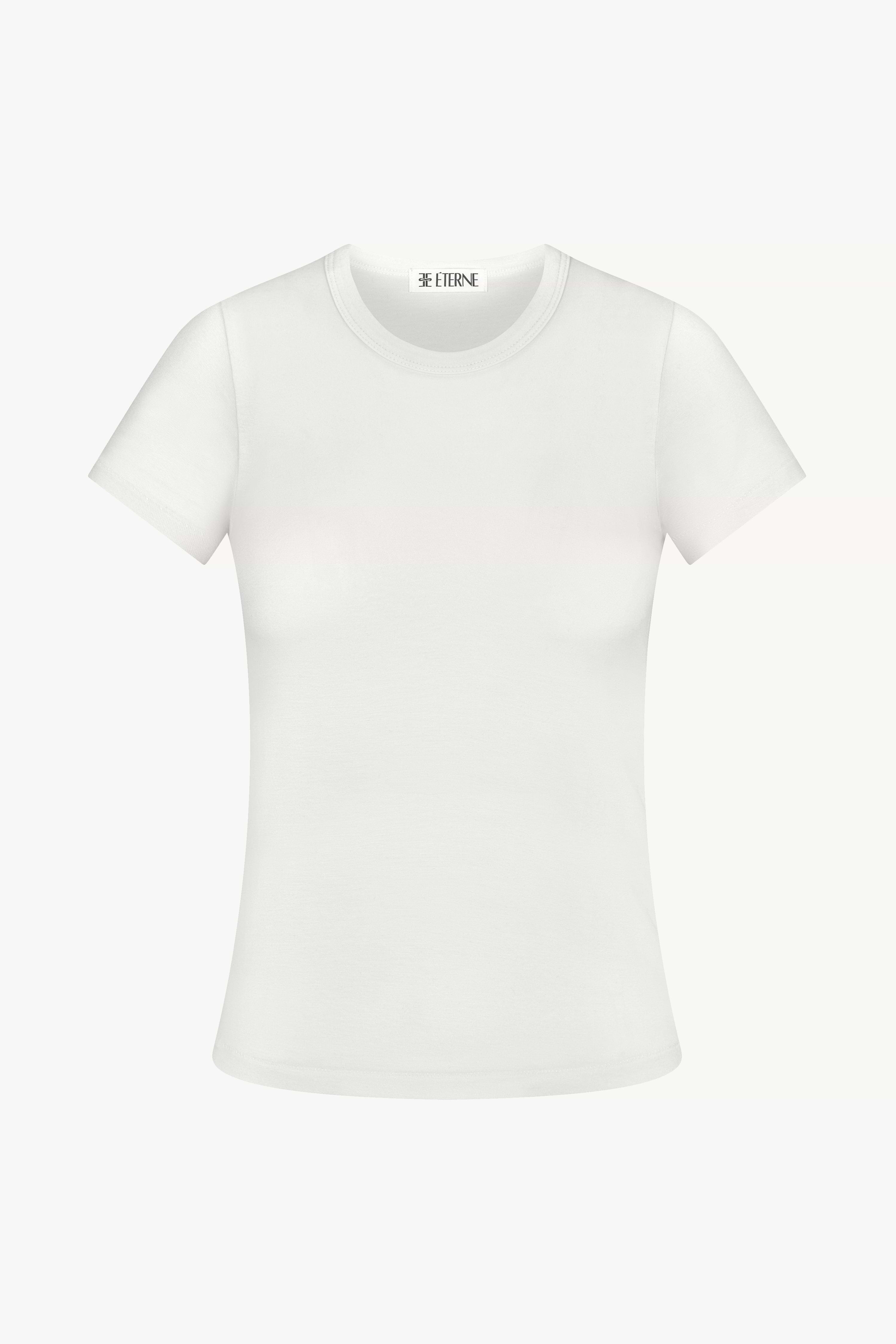 FITTED CREWNECK SHORT SLEEVE T-SHIRT - ÉTERNE