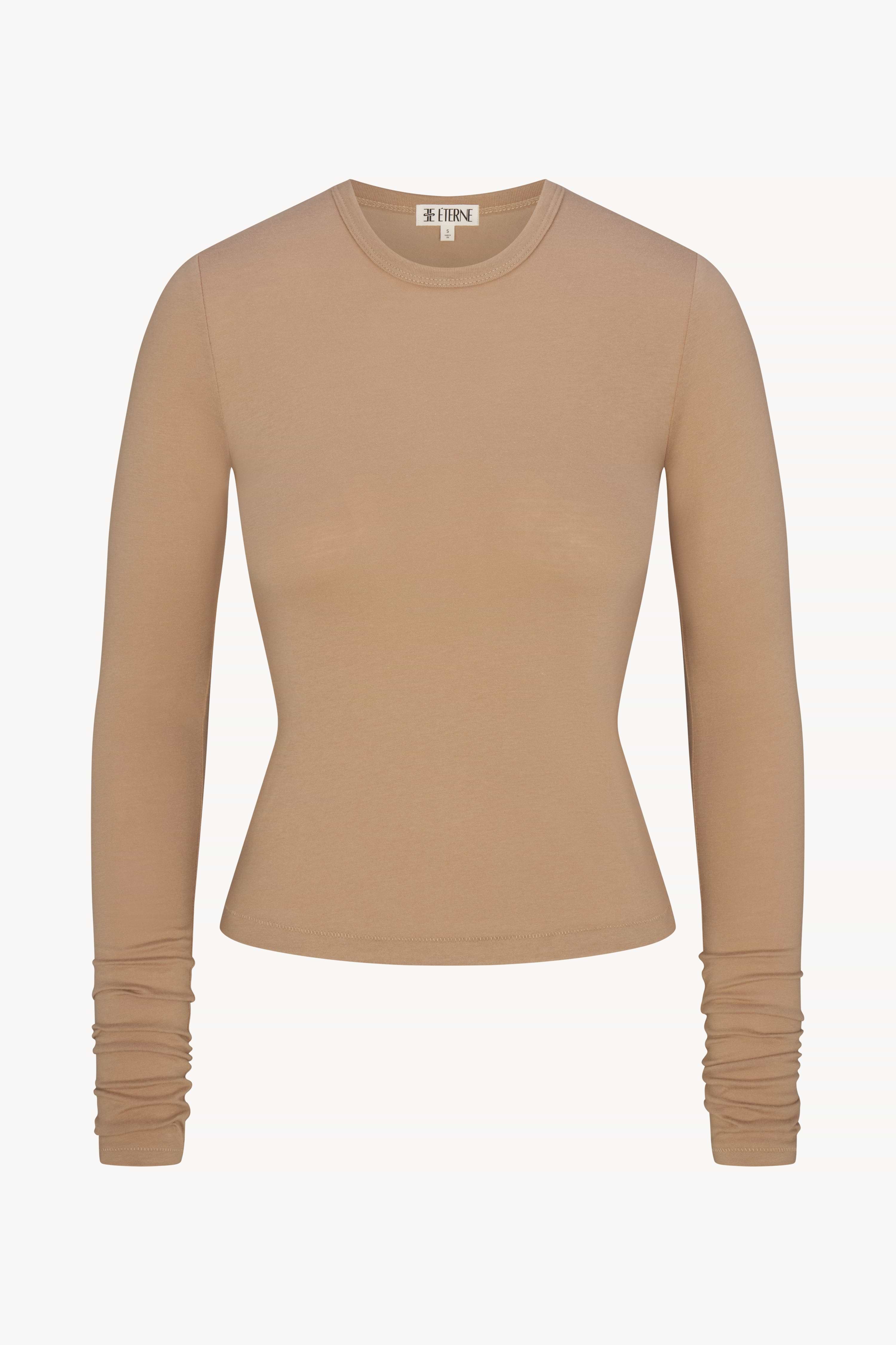 FITTED CREWNECK LONG SLEEVE T-SHIRT - ÉTERNE