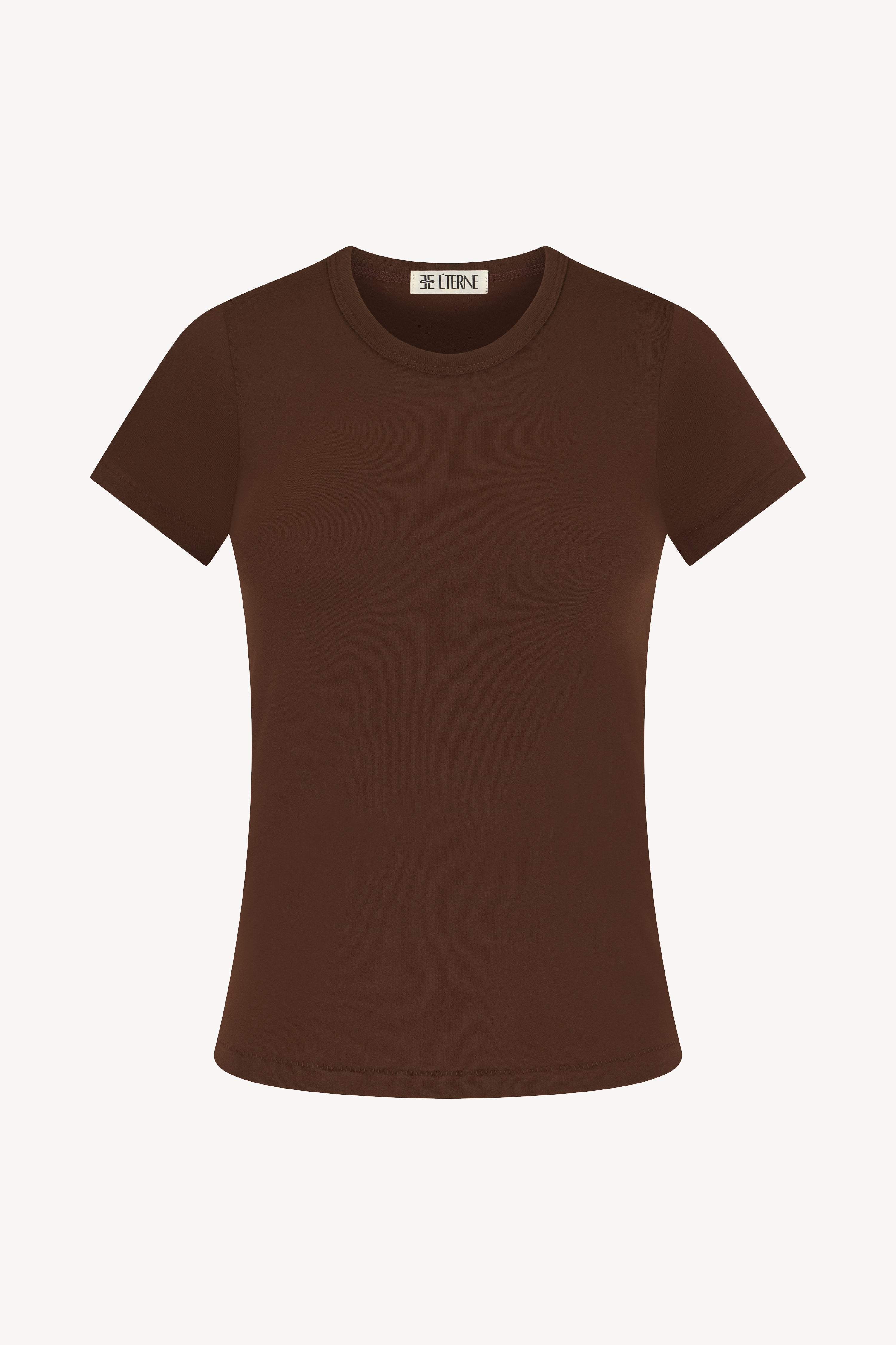 FITTED CREWNECK SHORT SLEEVE T-SHIRT - ÉTERNE