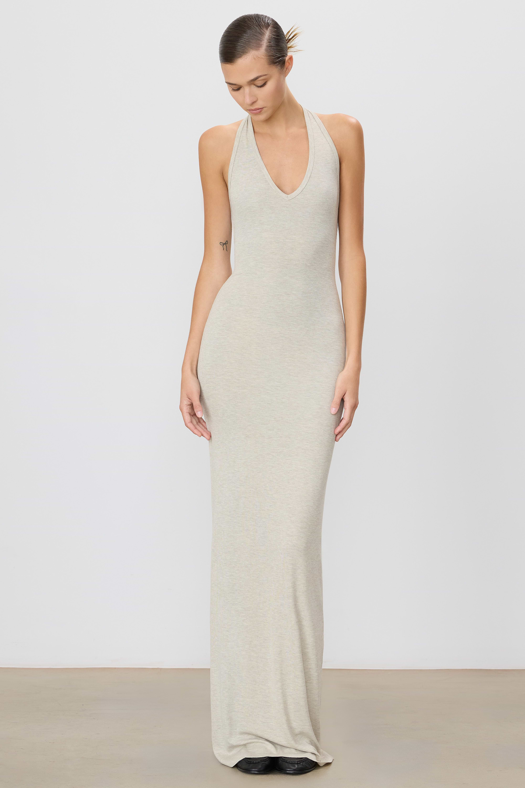 knee length dresses for ladies Halter Maxi Dress | Butter Rib main image 0