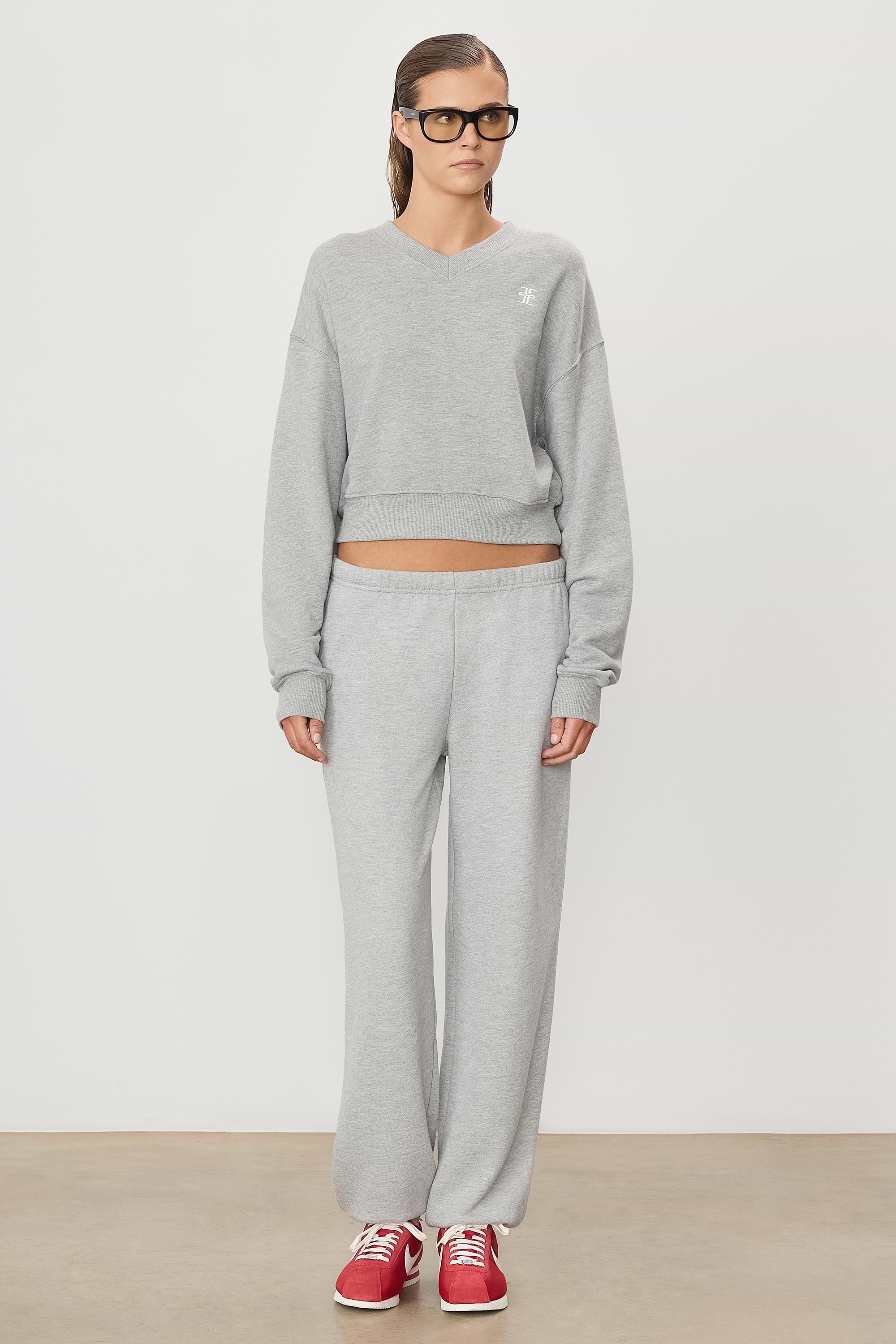 Boyfriend Pocket Sweatpant Heather Grey - ÉTERNE